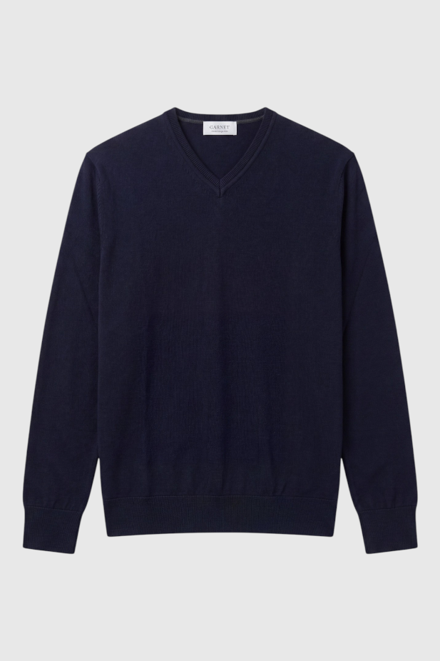 Merino Wool Solid V-Neck Sweater