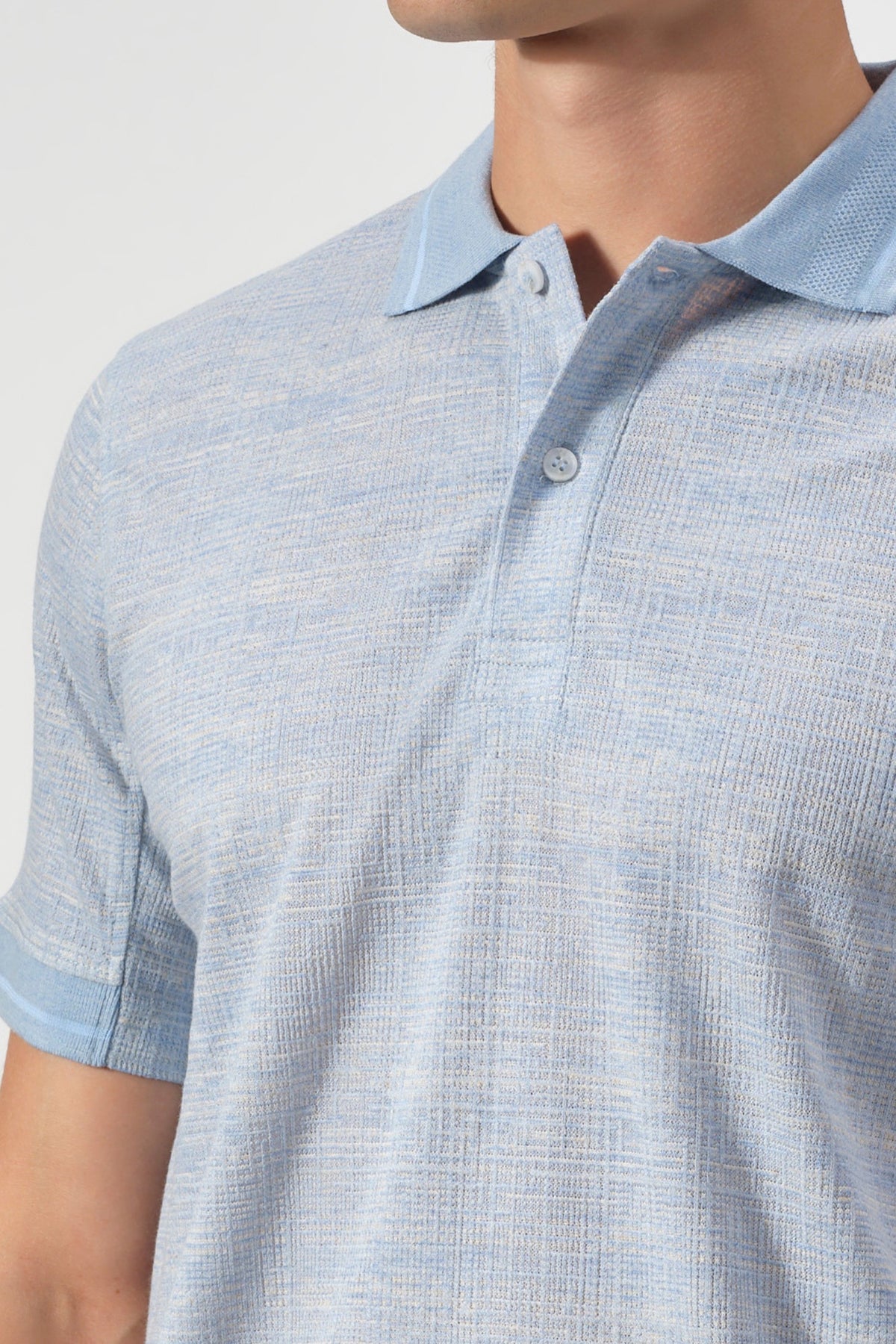 The Textured Linen-Blend Polo