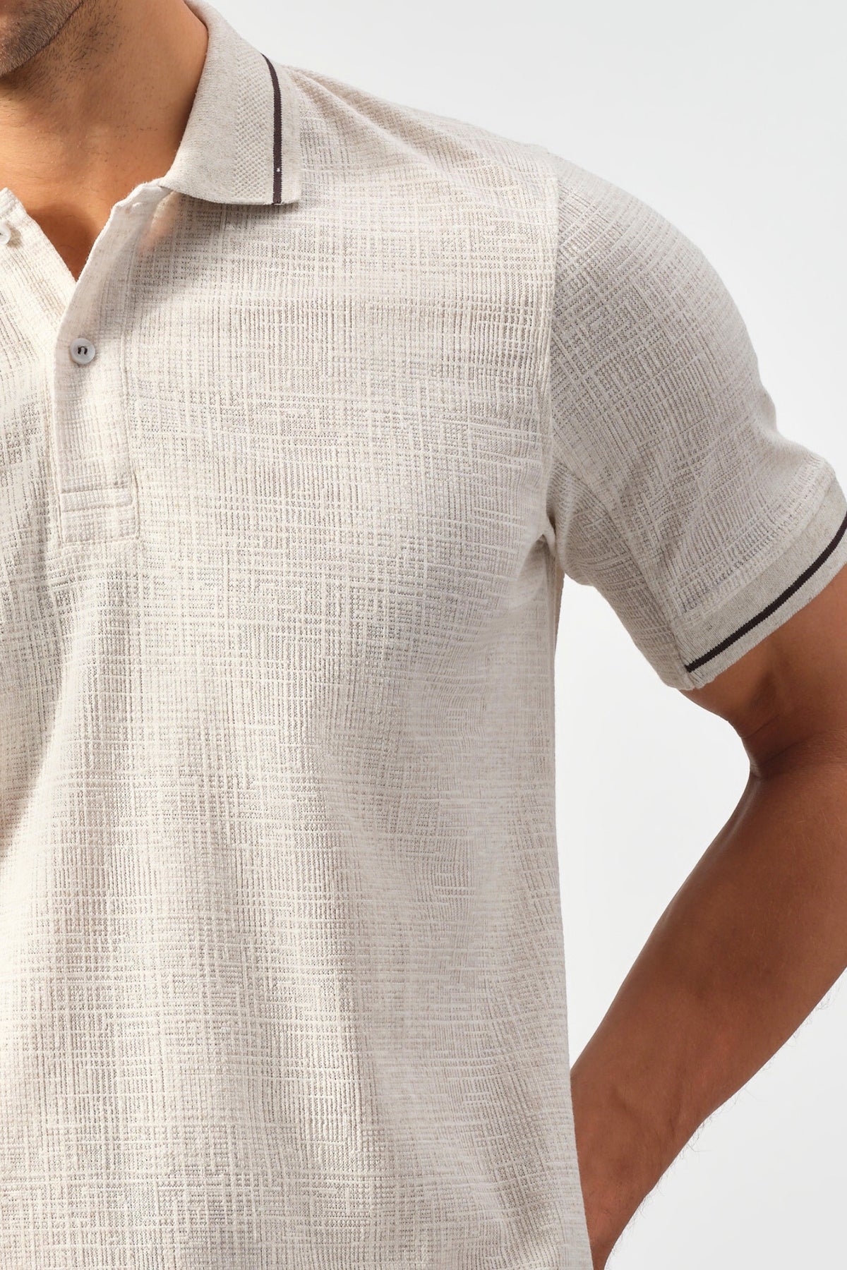 The Textured Linen-Blend Polo