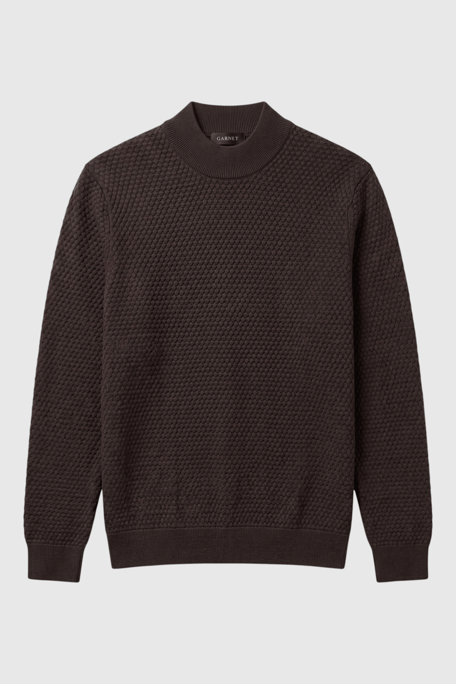 Vance Merino Mock Cable-Knit Turtleneck Sweater