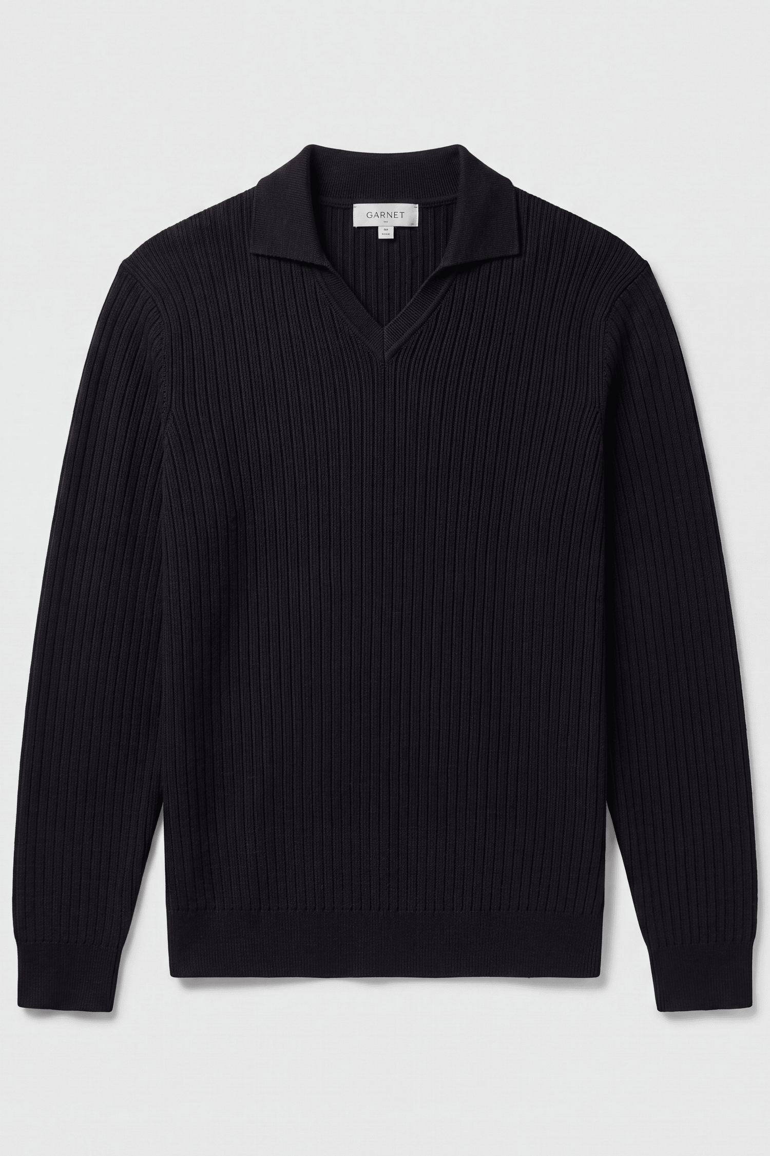 Wade Merino V Polo Button-Collar Sweater