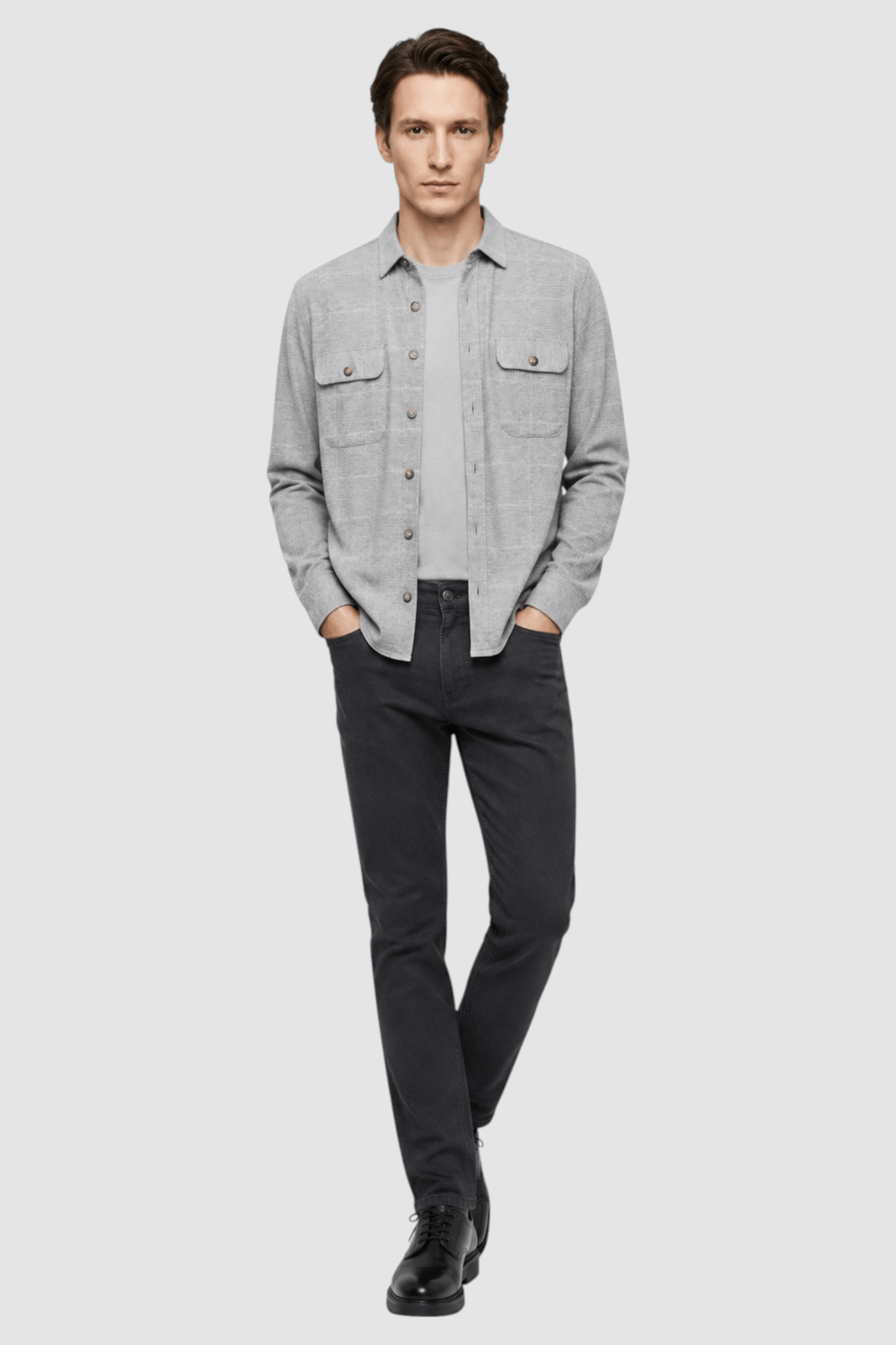 Scott Textured Two-Pocket Overshirt
