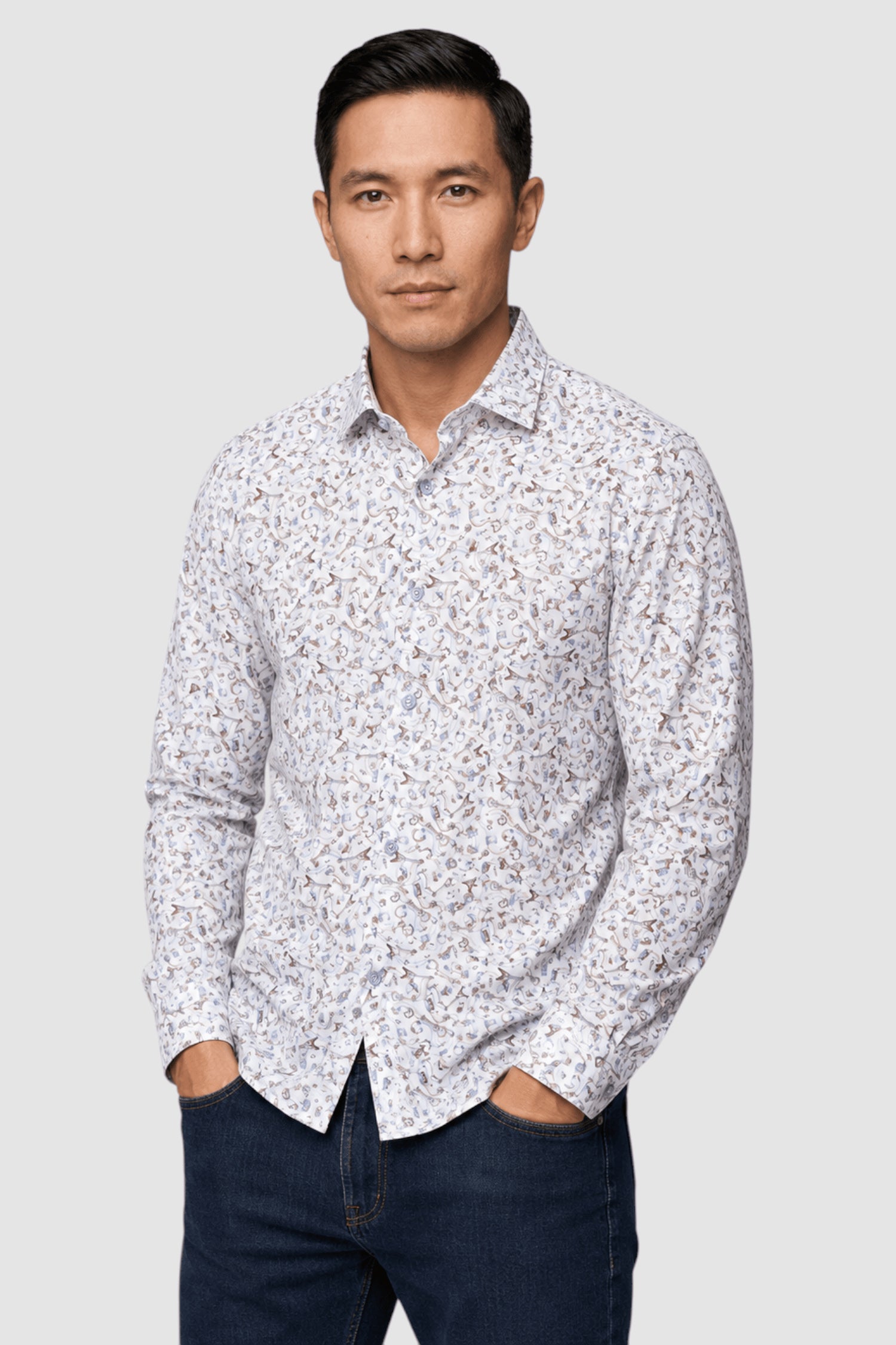 Harvey Geometric Print Shirt