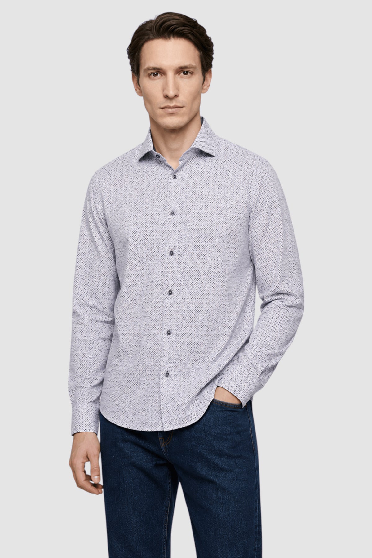 Milo Pin-Dot Print Shirt