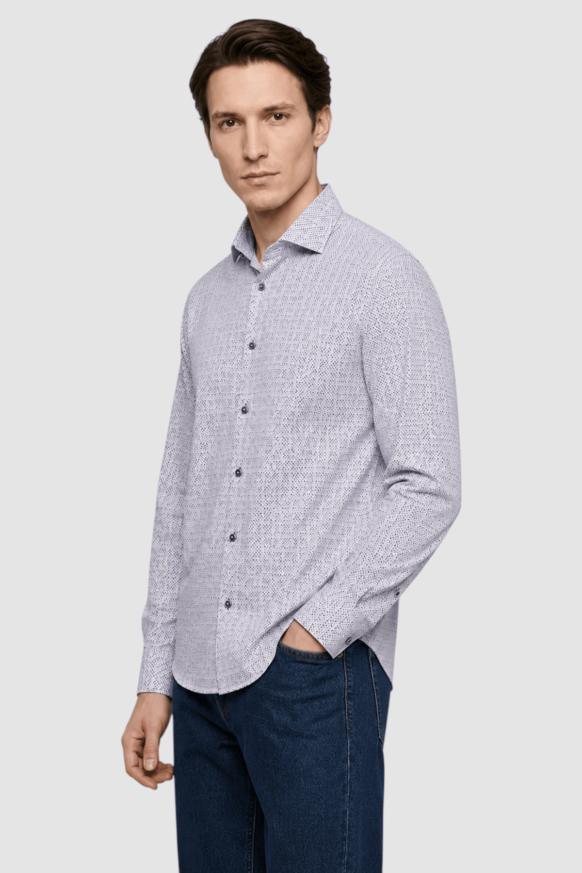 Milo Pin-Dot Print Shirt