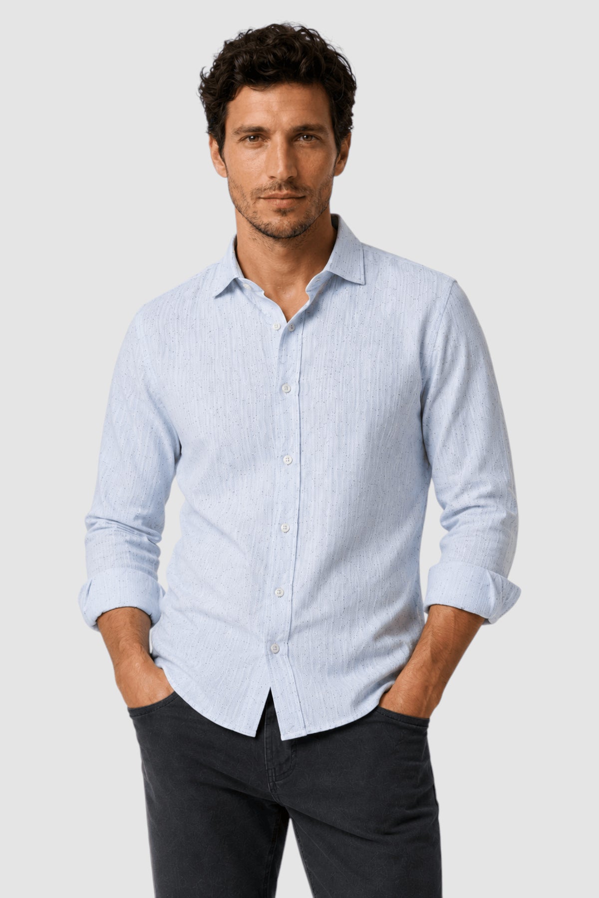Pierce Linen-Blend Look Shirt
