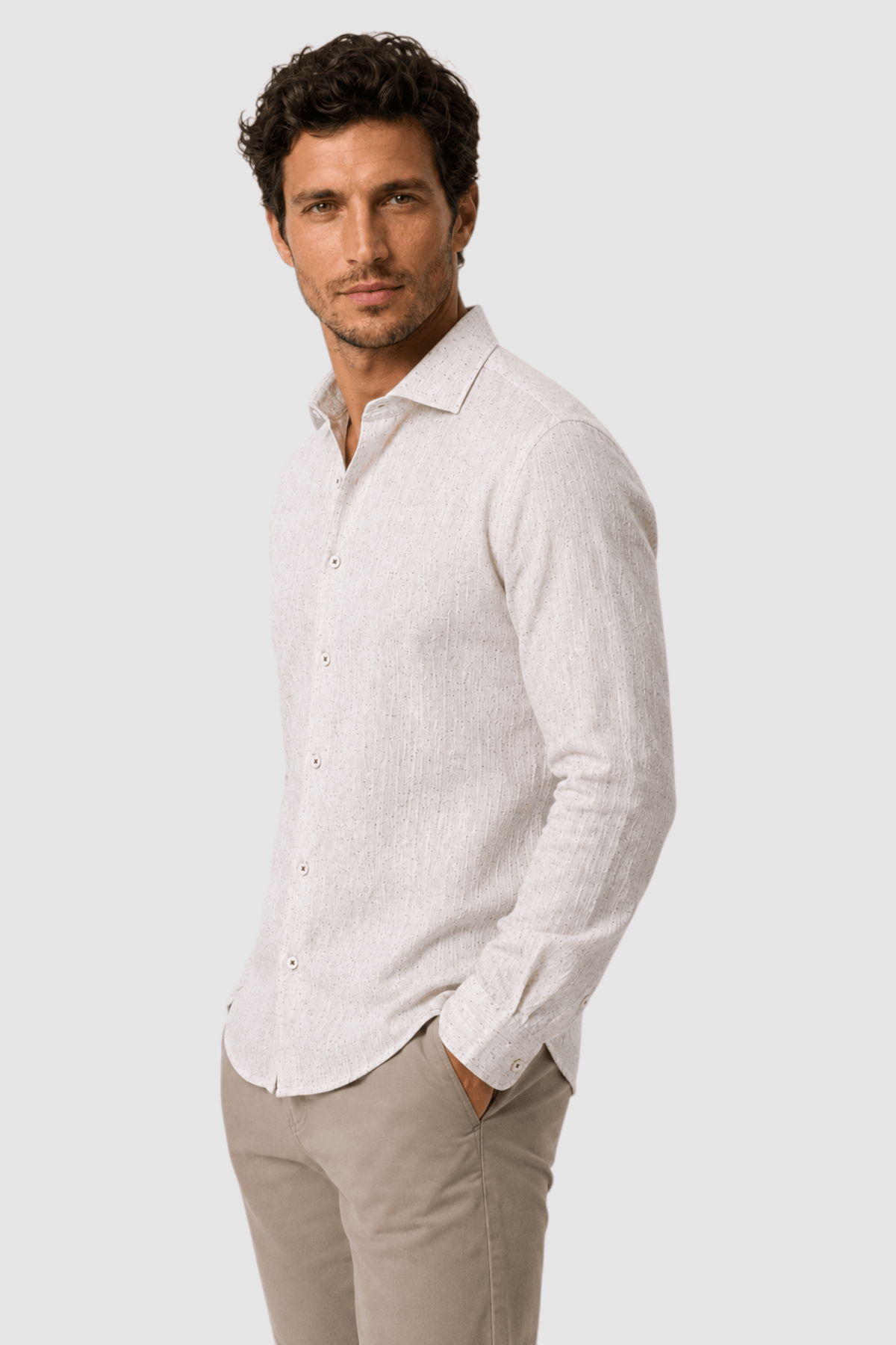 Pierce Linen-Blend Look Shirt