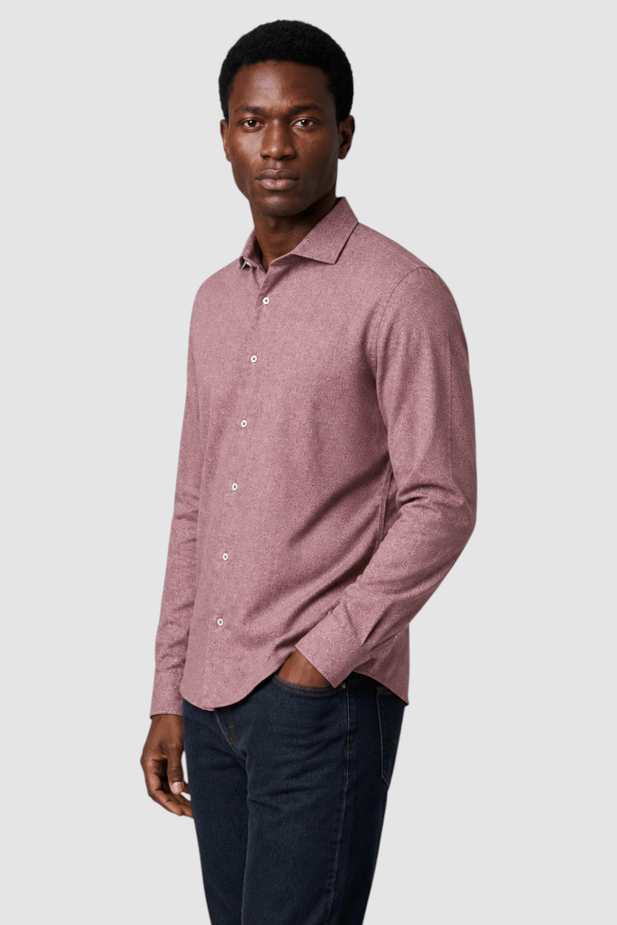 Quinn Textured Print Shirt