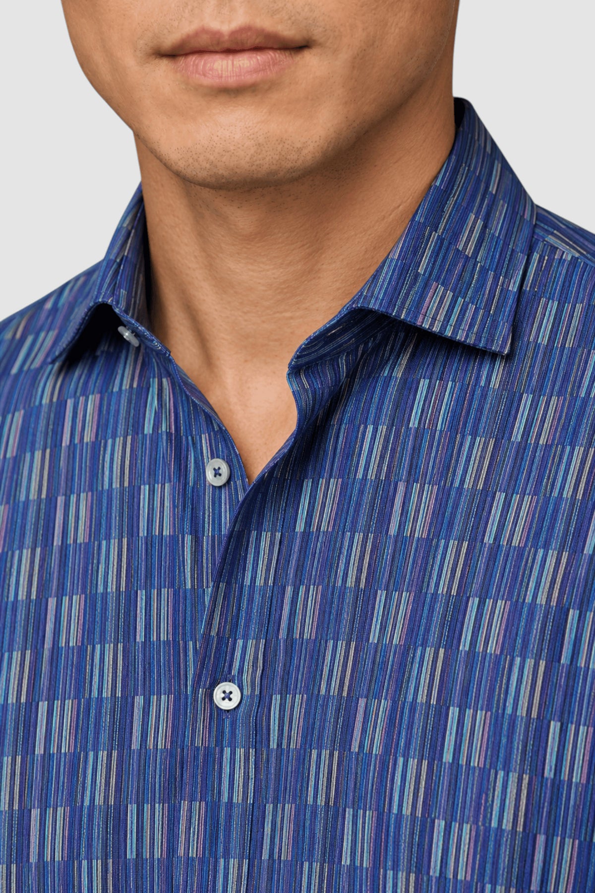Silas Jacquard Solid Poplin Shirt