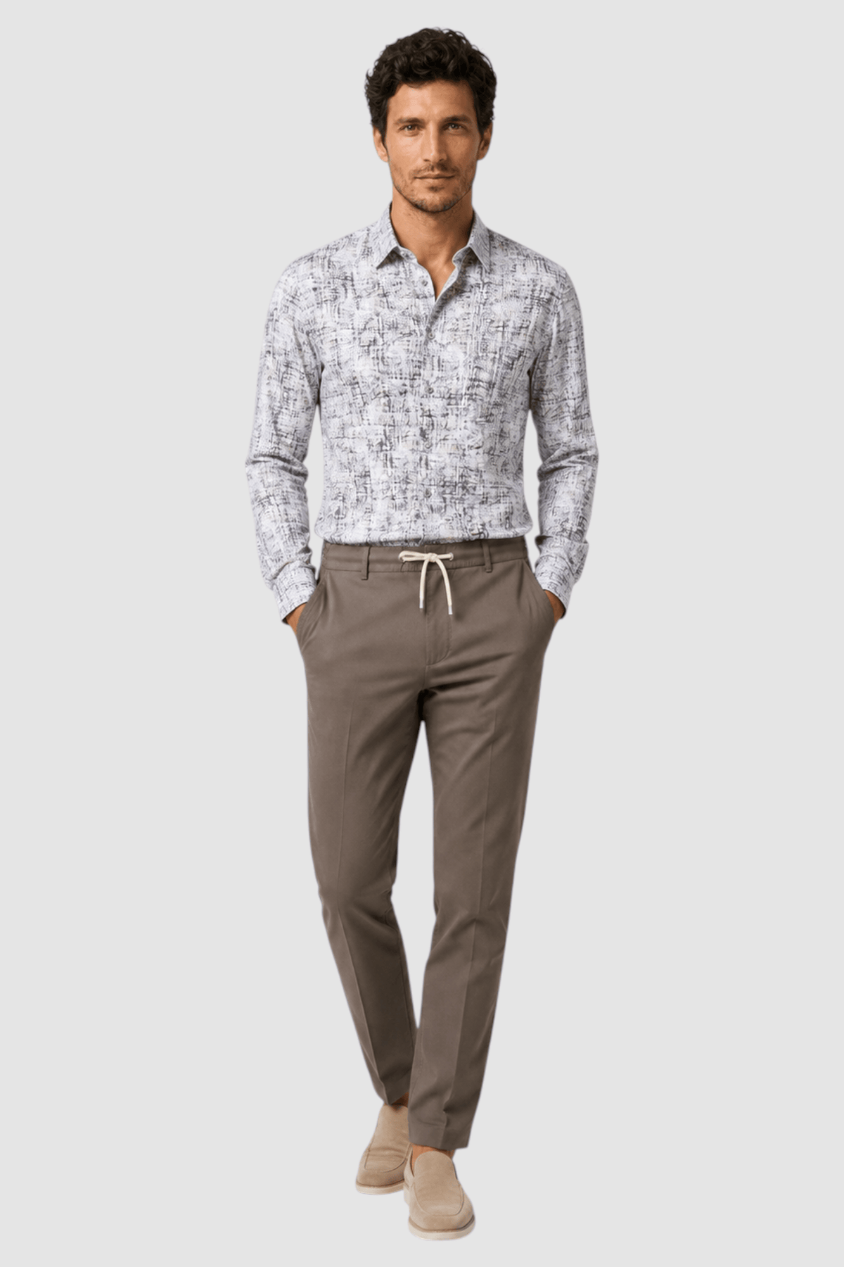 Cyrus Marled Texture Print Shirt