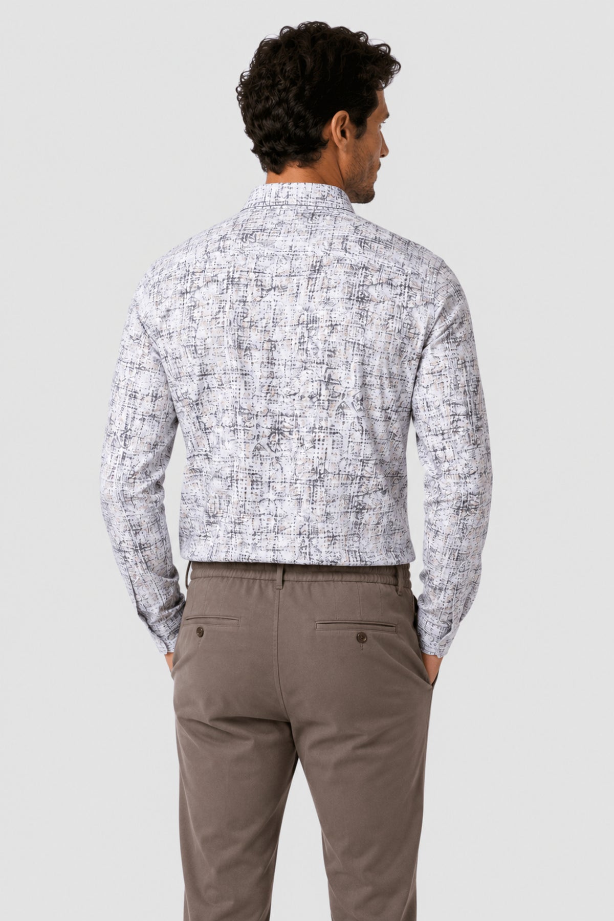 Cyrus Marled Texture Print Shirt