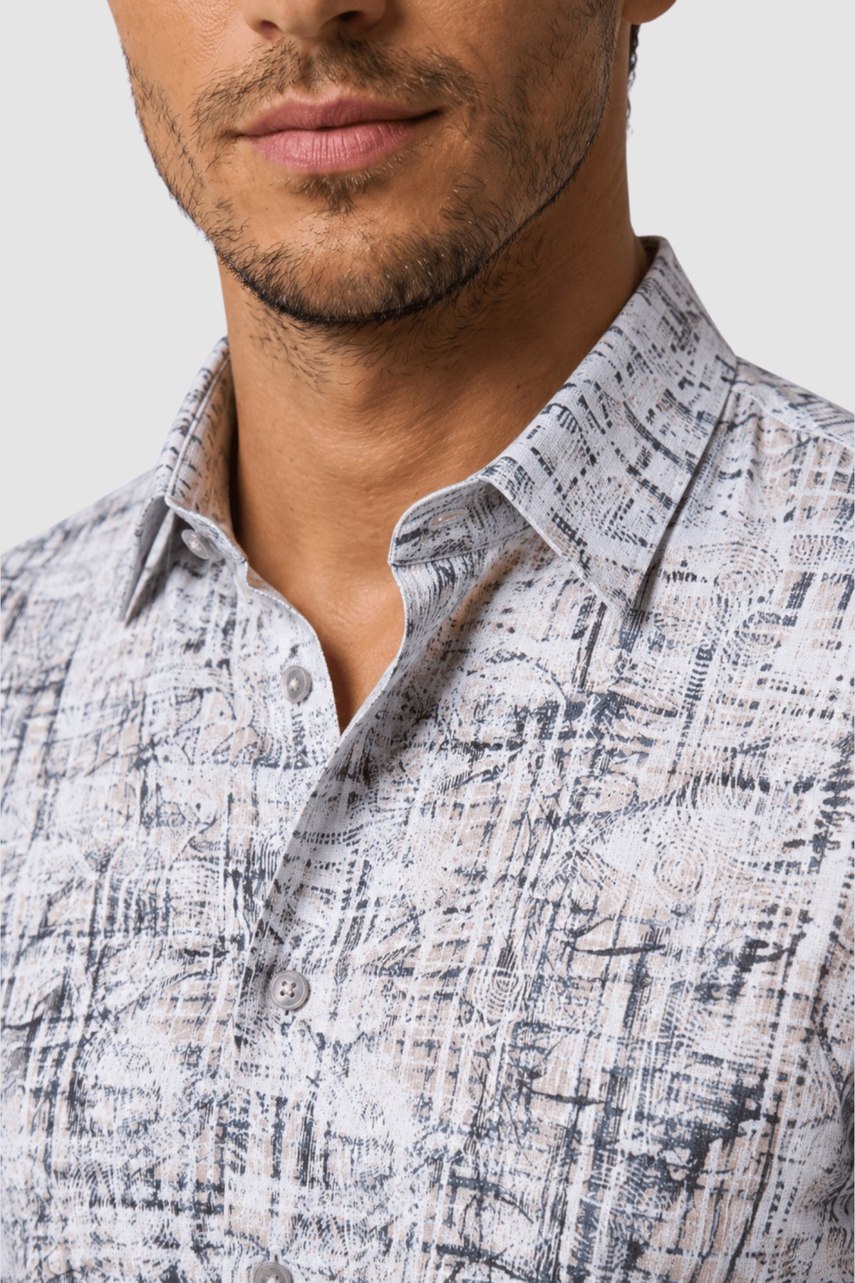 Cyrus Marled Texture Print Shirt