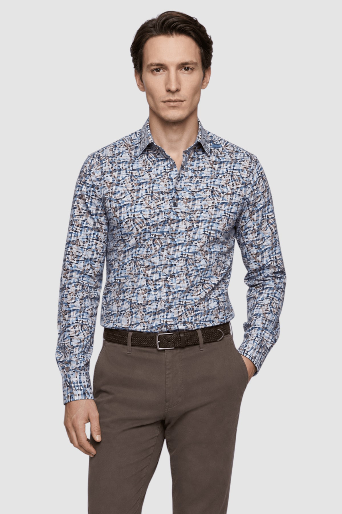 Griffin Abstract Multi-Print Shirt