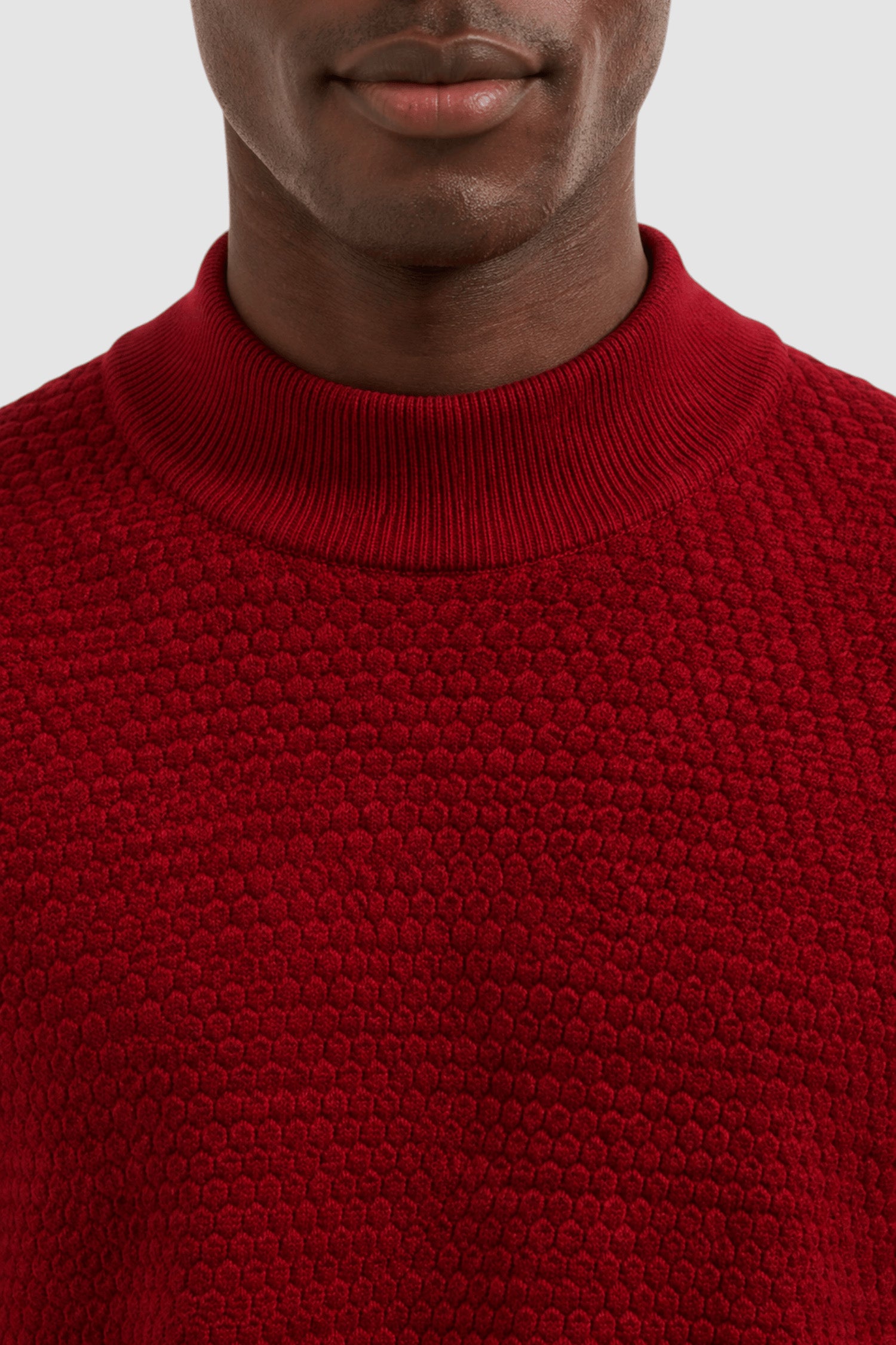 Vance Merino Mock Cable-Knit Turtleneck Sweater