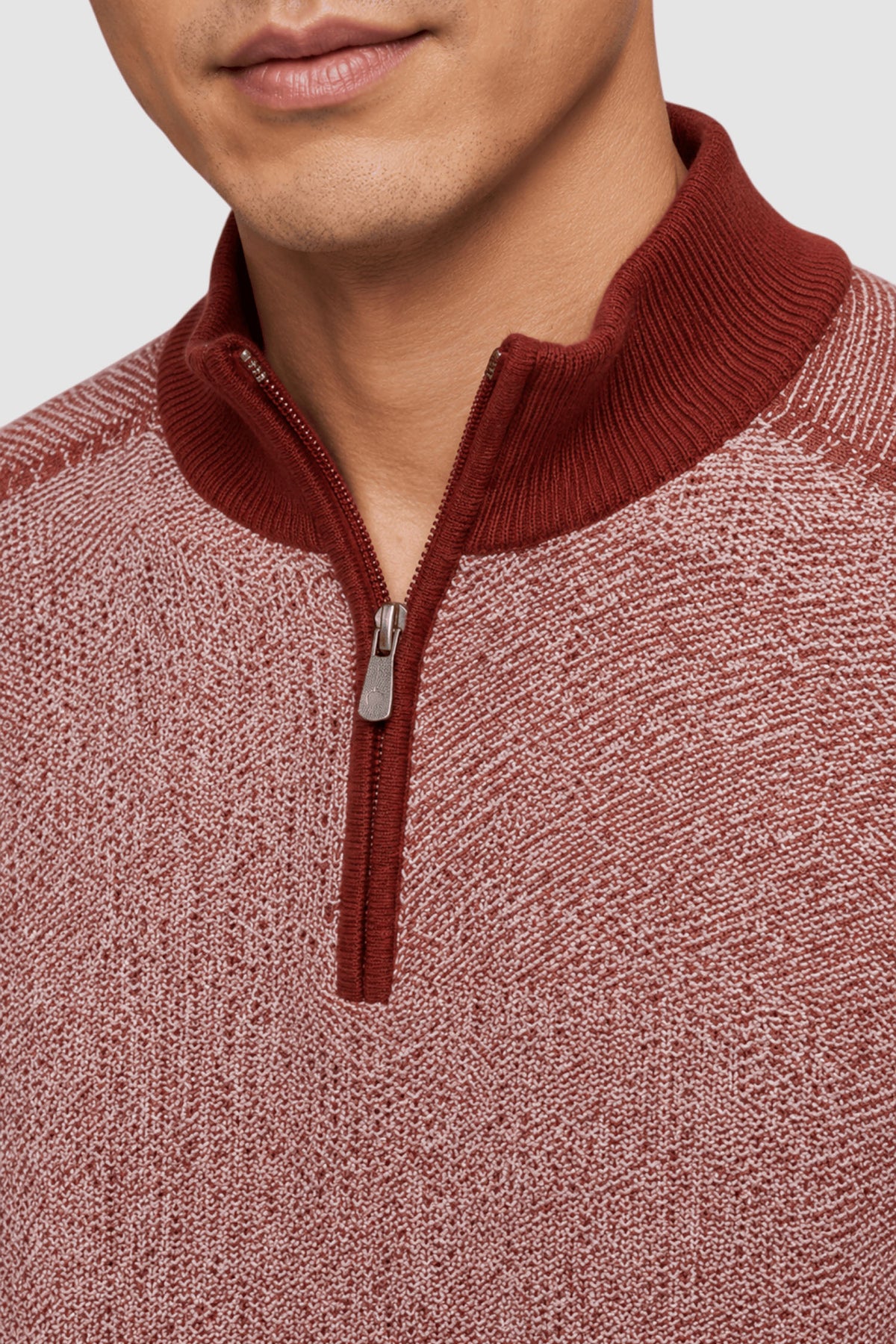 Jarrett Contrast-Trim Quarter-Zip Sweater