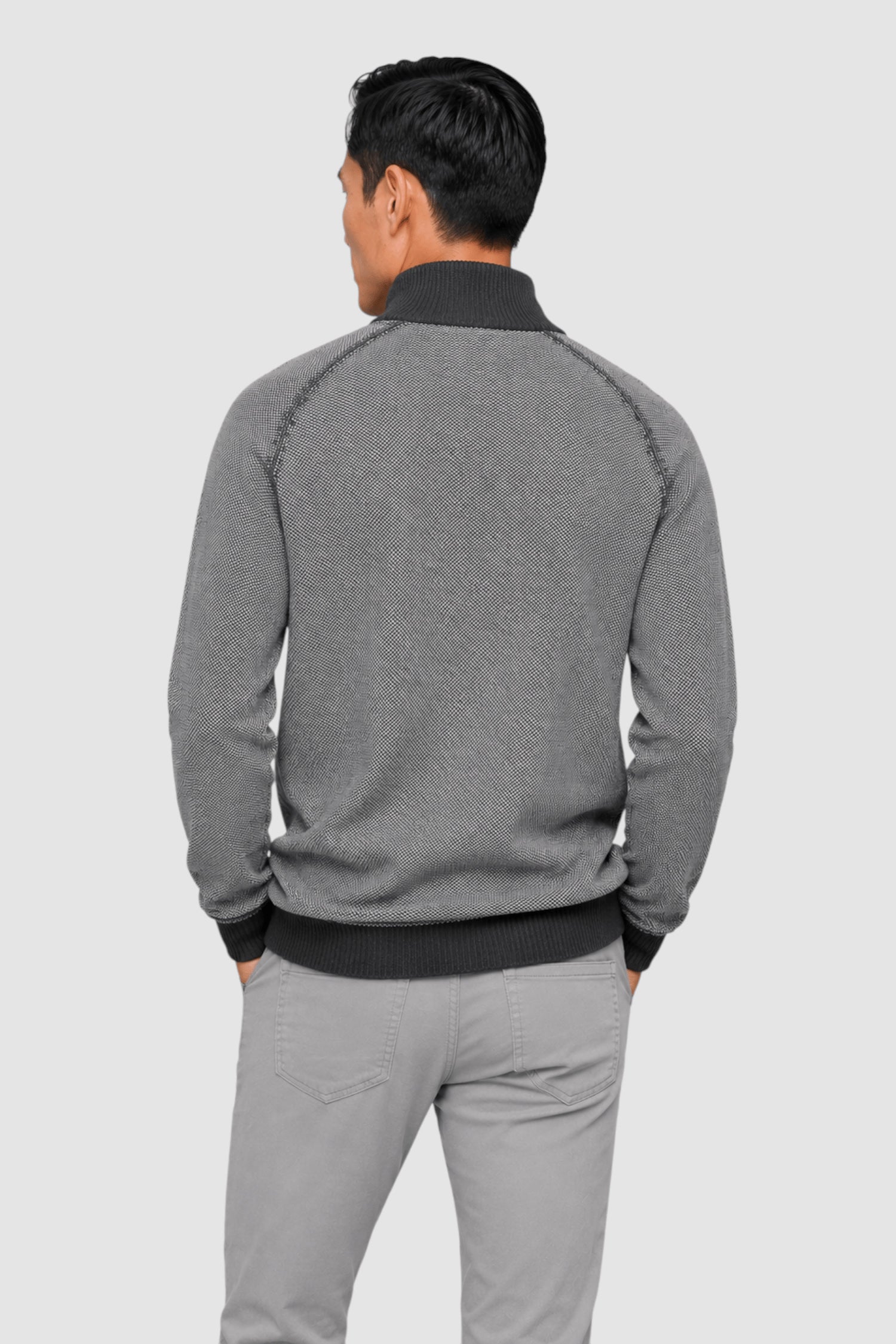 Jarrett Contrast-Trim Quarter-Zip Sweater