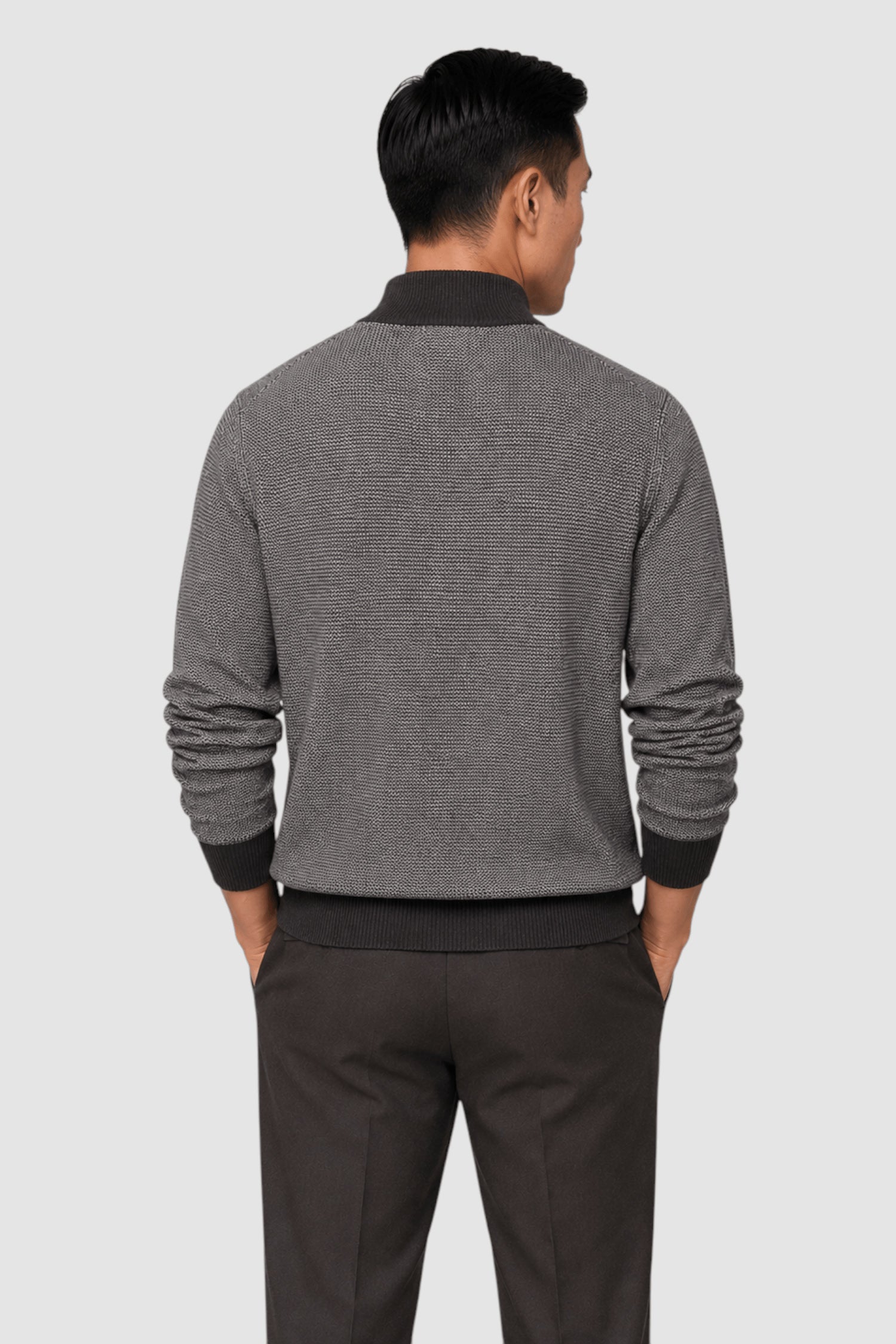 Jarrett Contrast-Trim Quarter-Zip Sweater