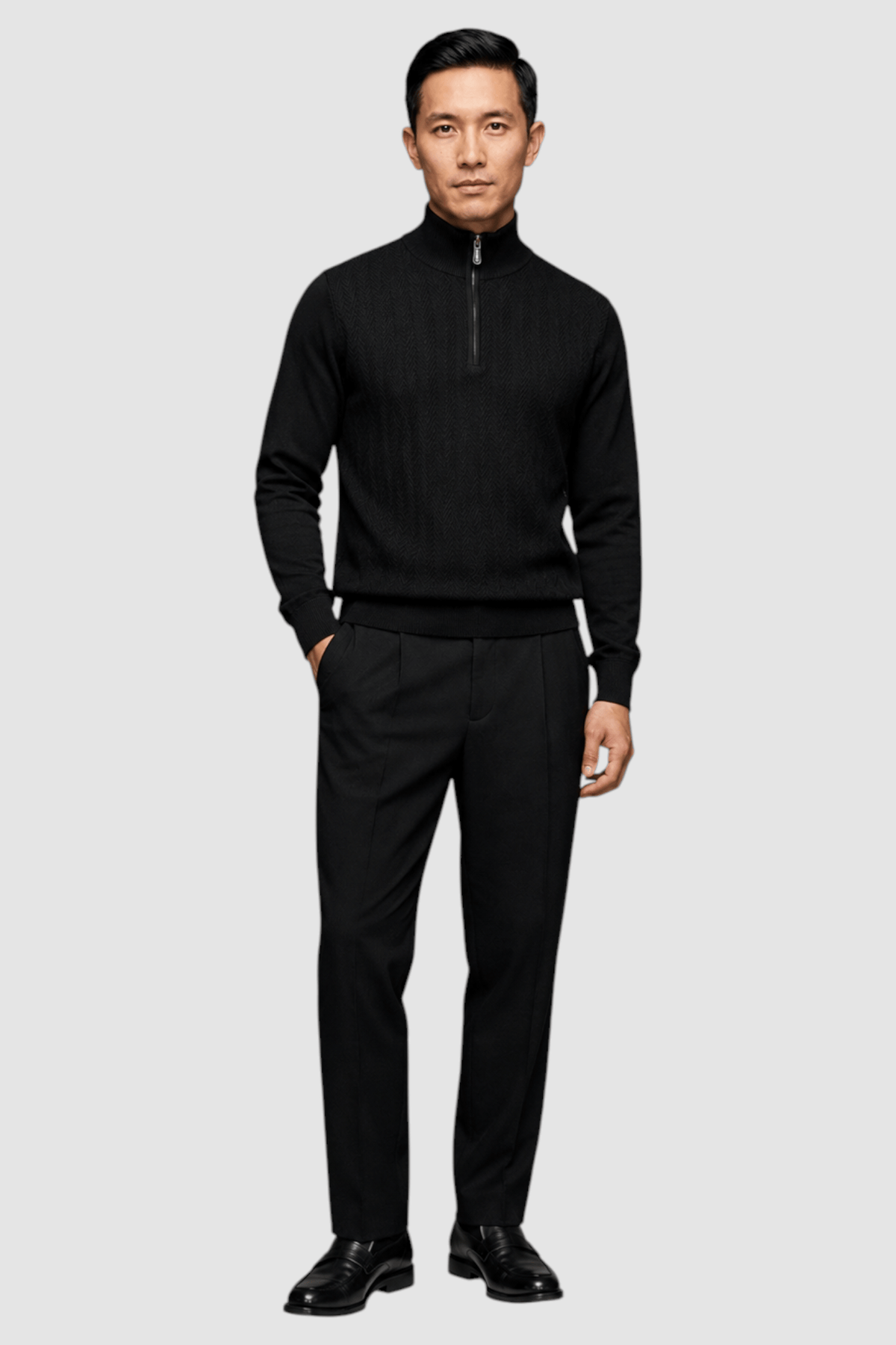 Ulysses Zip Mock Neck Sweater