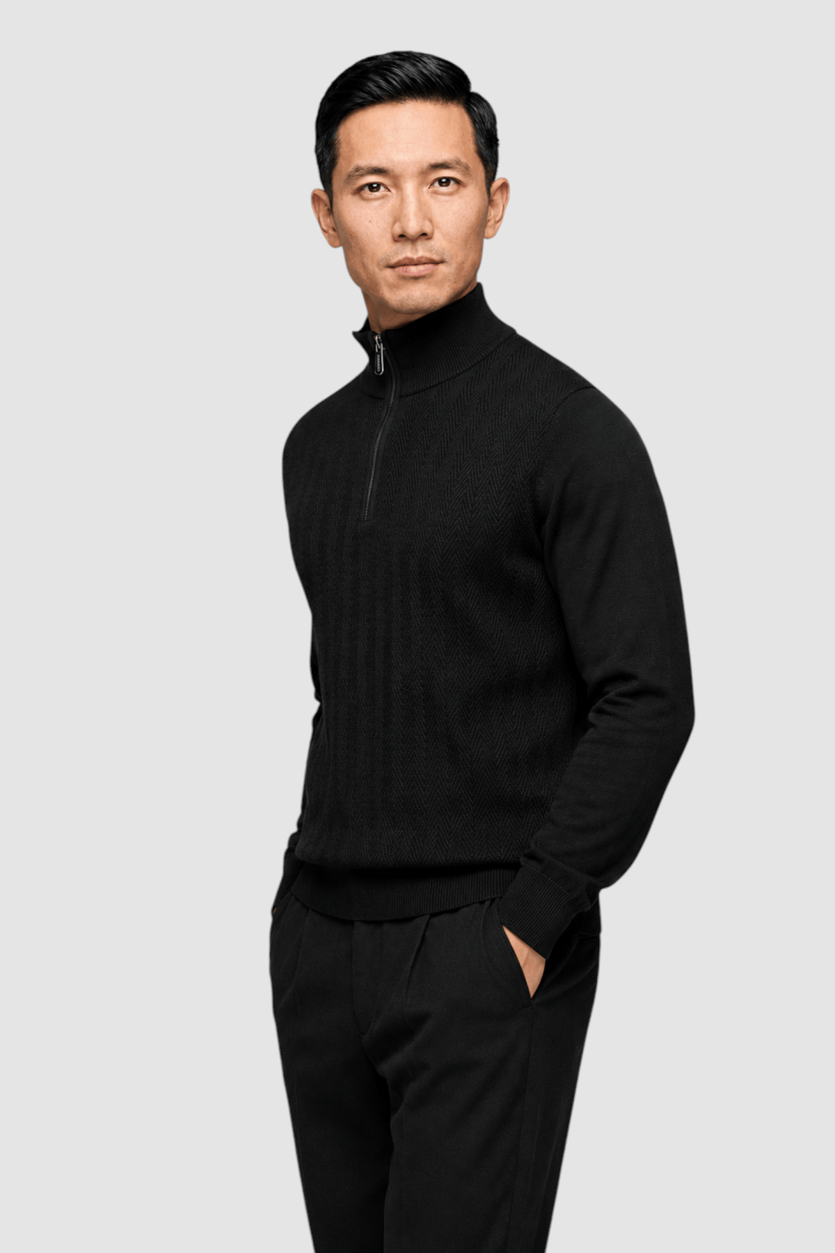 Ulysses Zip Mock Neck Sweater