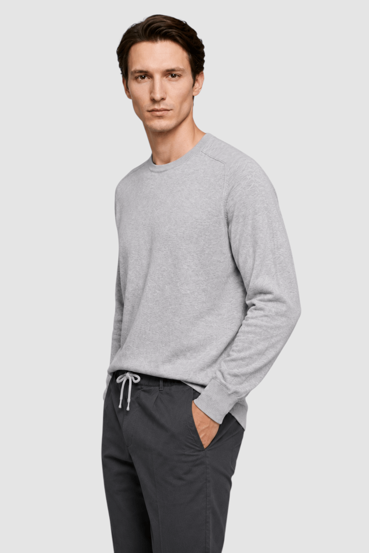 Vernon Raglan-Sleeve Crewneck Sweater
