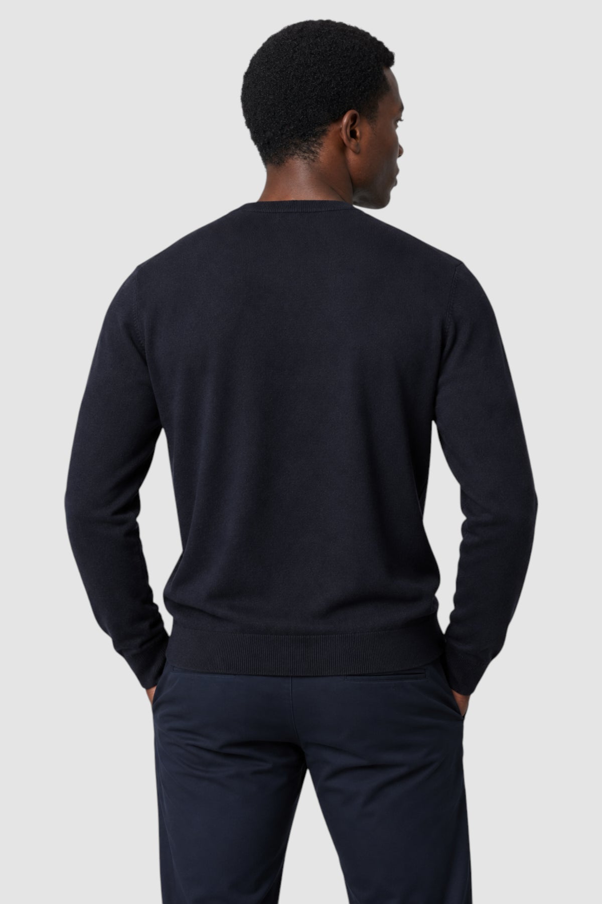 Merino Wool Solid Crew Neck Sweater