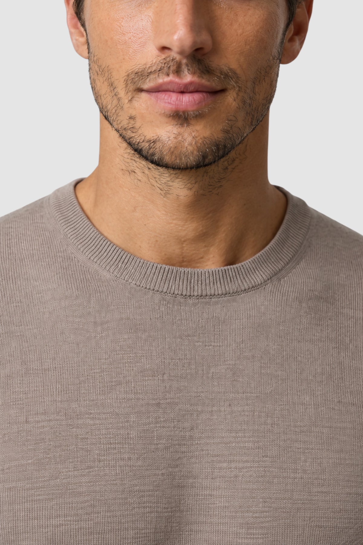 Merino Wool Solid Crew Neck Sweater