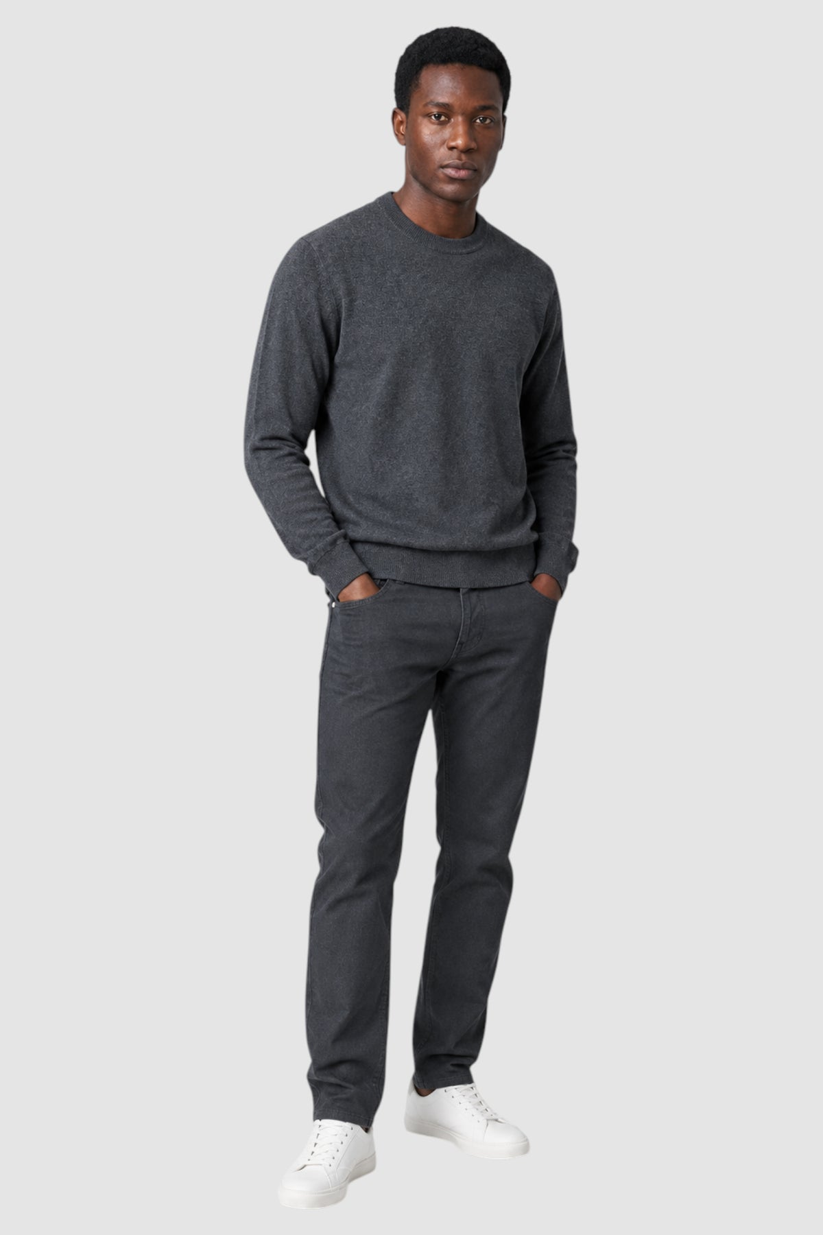 Merino Wool Solid Crew Neck Sweater