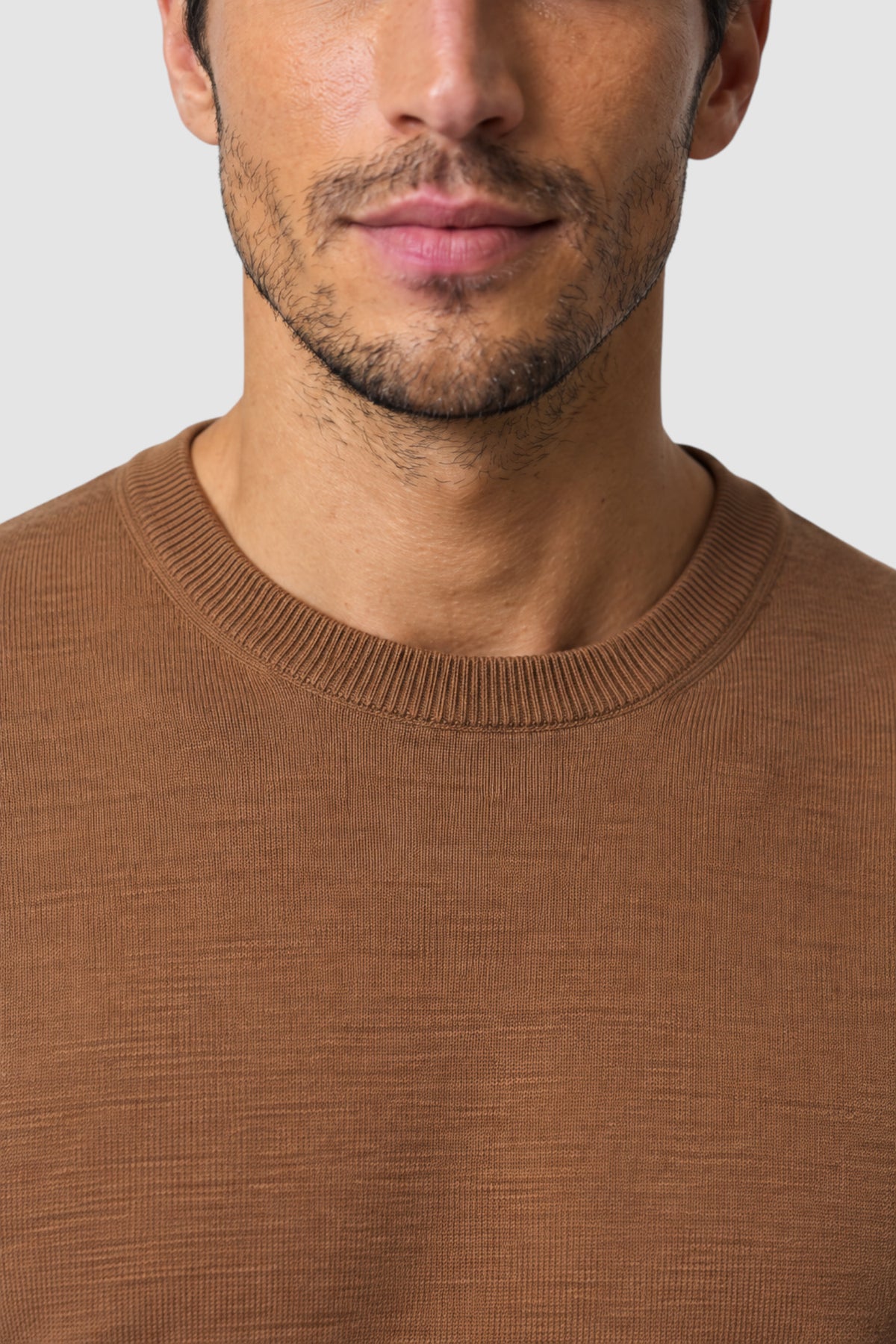 Merino Wool Solid Crew Neck Sweater