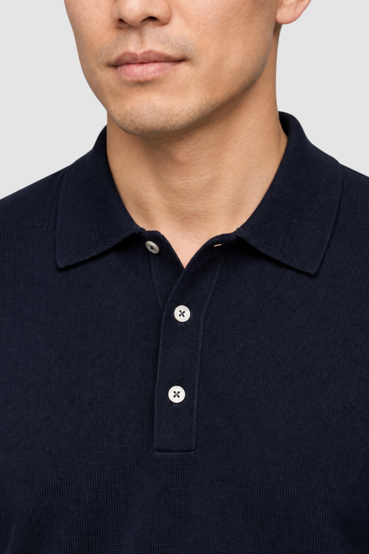 Merino Wool Solid Polo Sweater