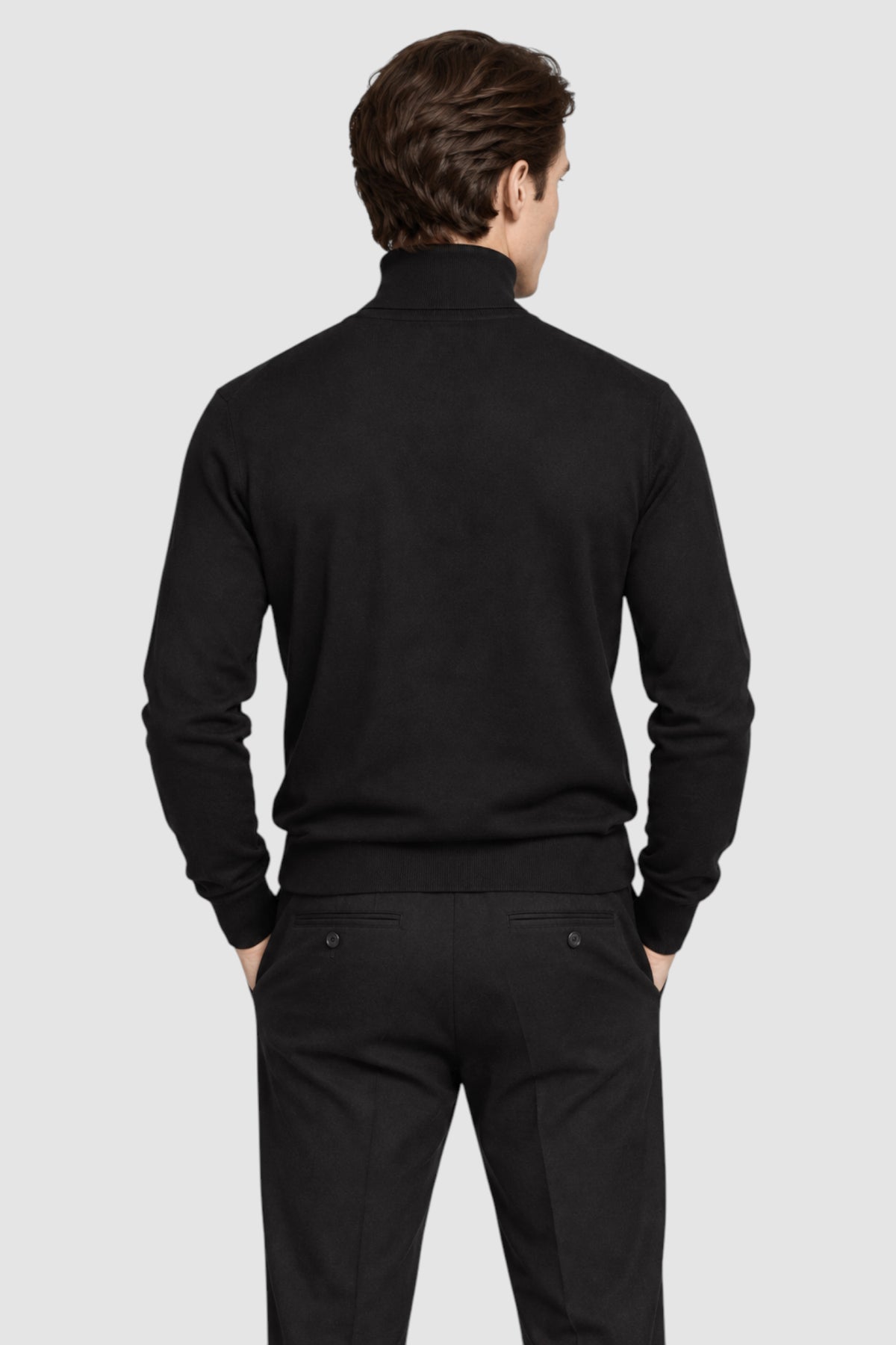 Merino Wool Solid Turtle Neck Sweater