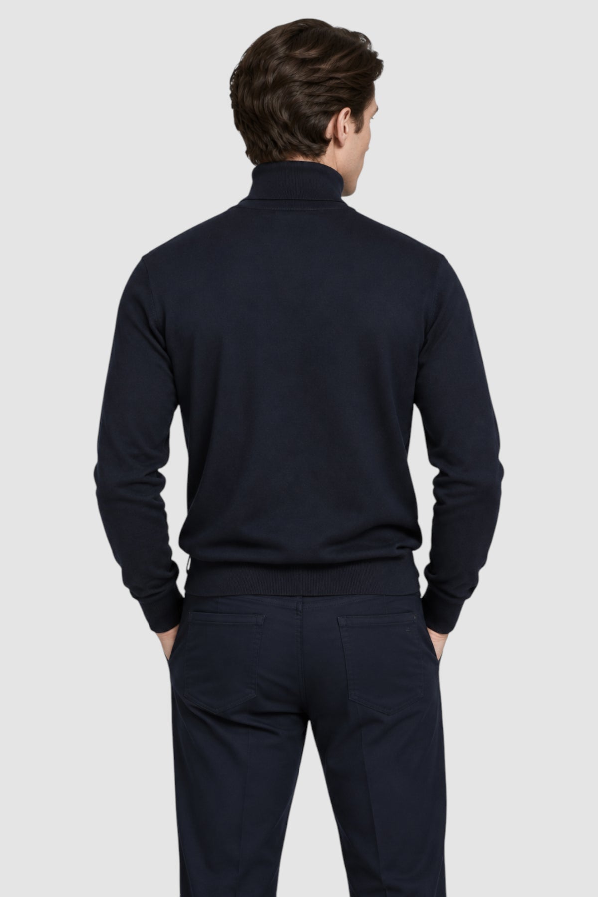 Merino Wool Solid Turtle Neck Sweater
