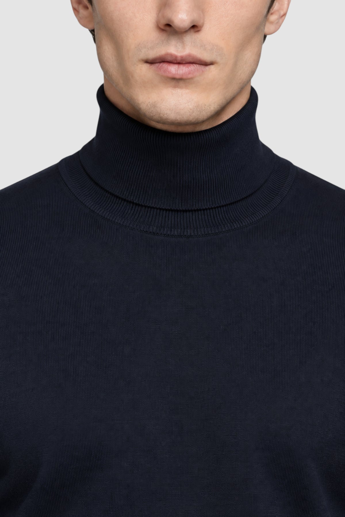 Merino Wool Solid Turtle Neck Sweater