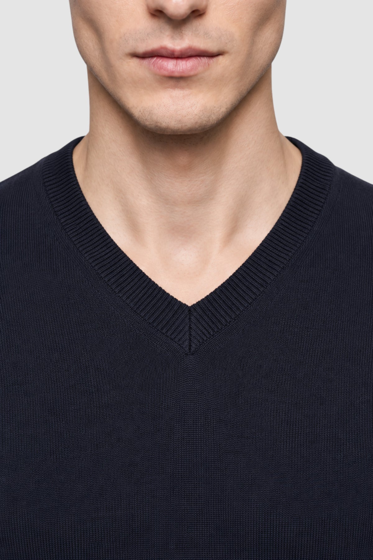 Merino Wool Solid V-Neck Sweater