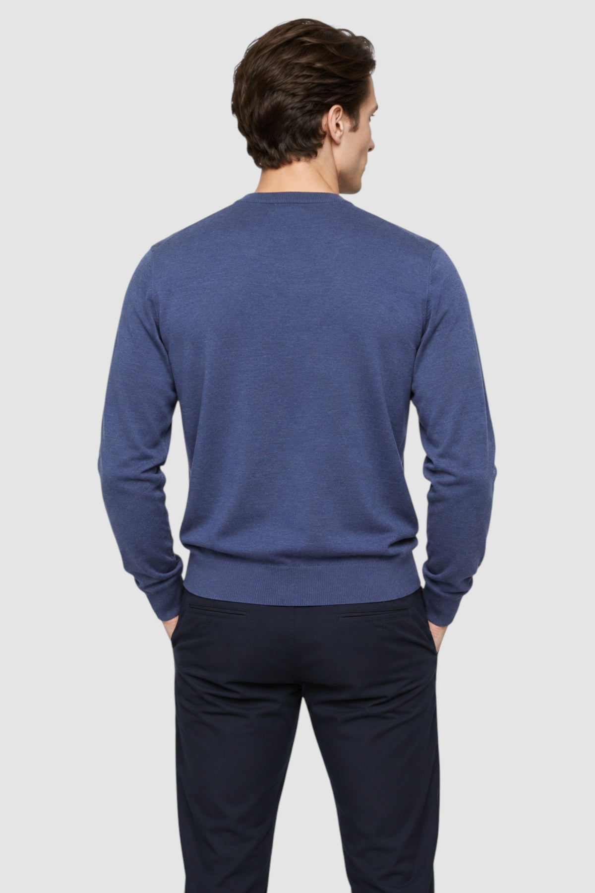 Merino Wool Solid V-Neck Sweater