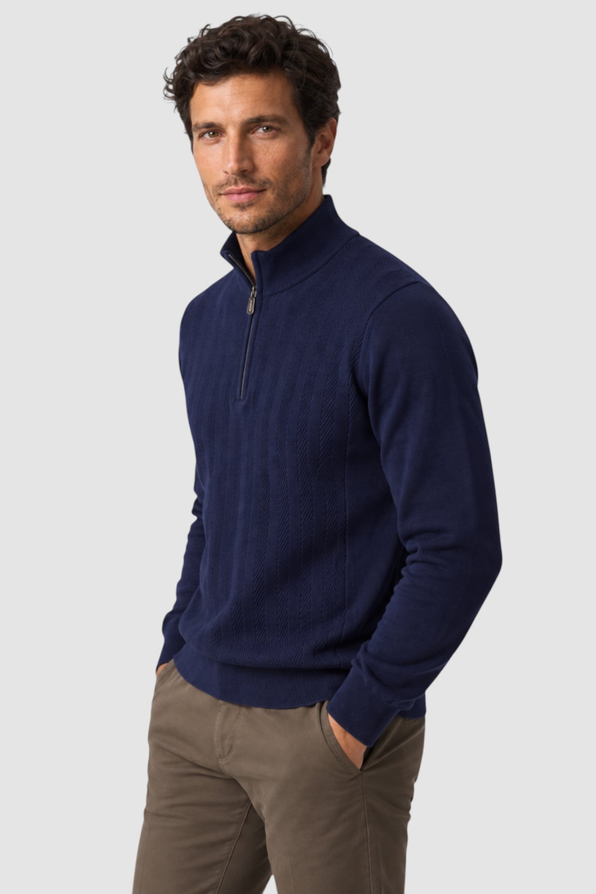 Ulysses Zip Mock Neck Sweater