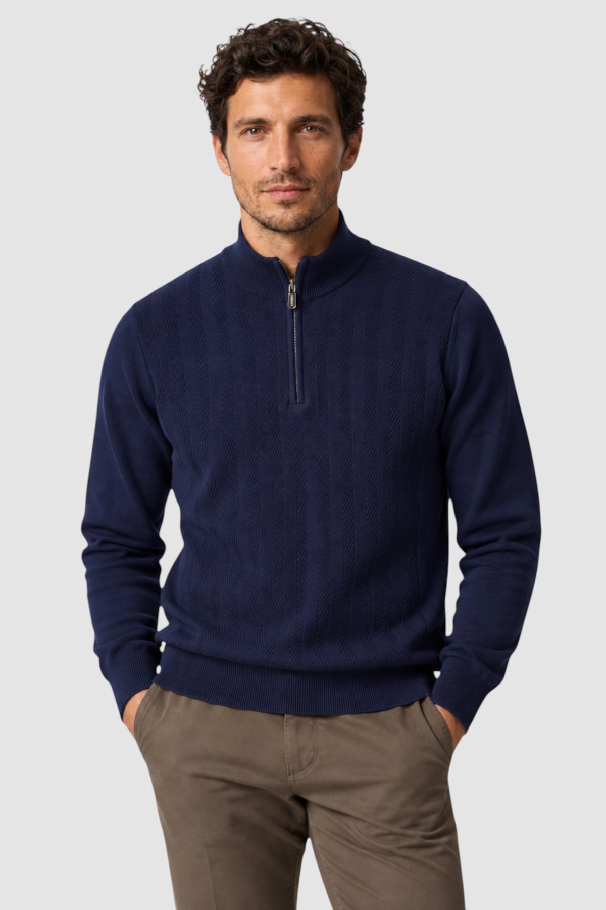 Ulysses Zip Mock Neck Sweater