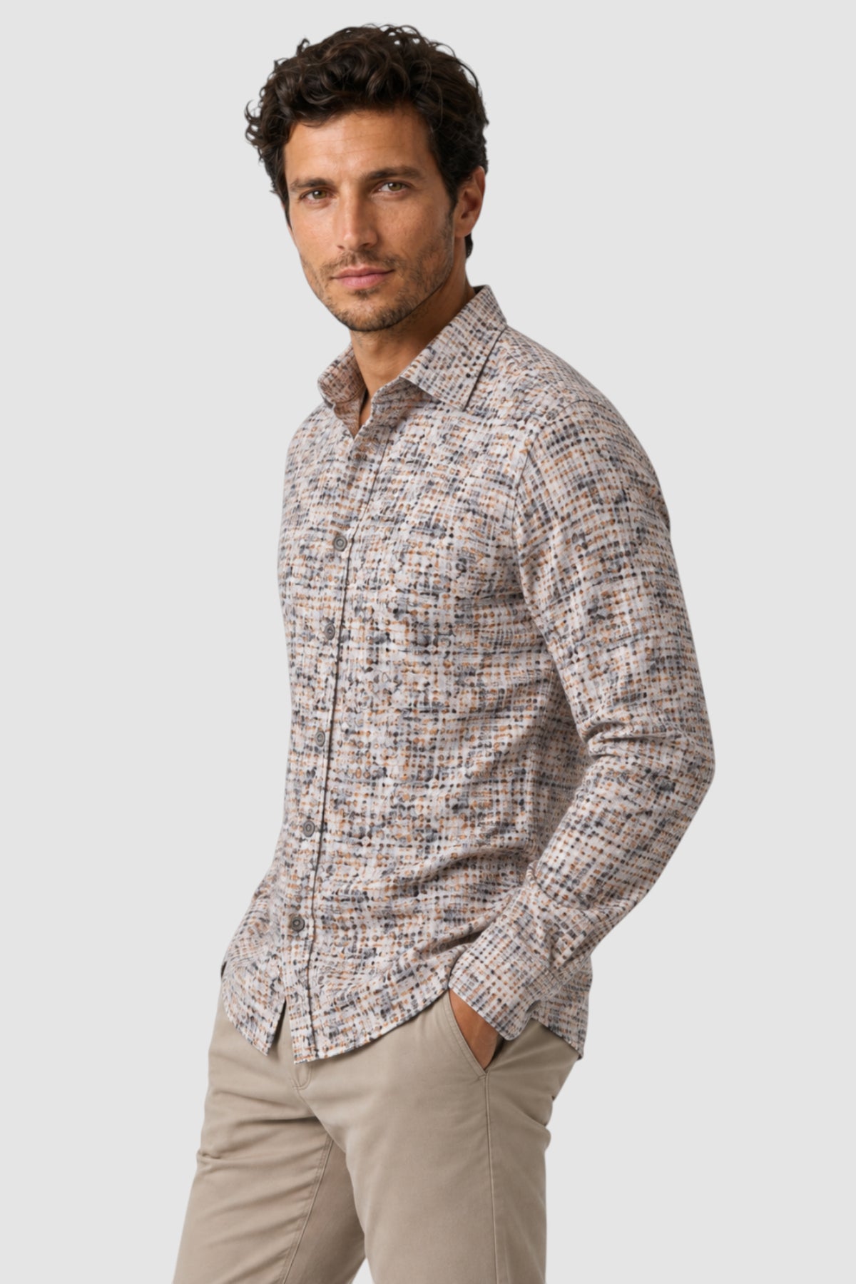 Simon Tonal Paisley Print Shirt