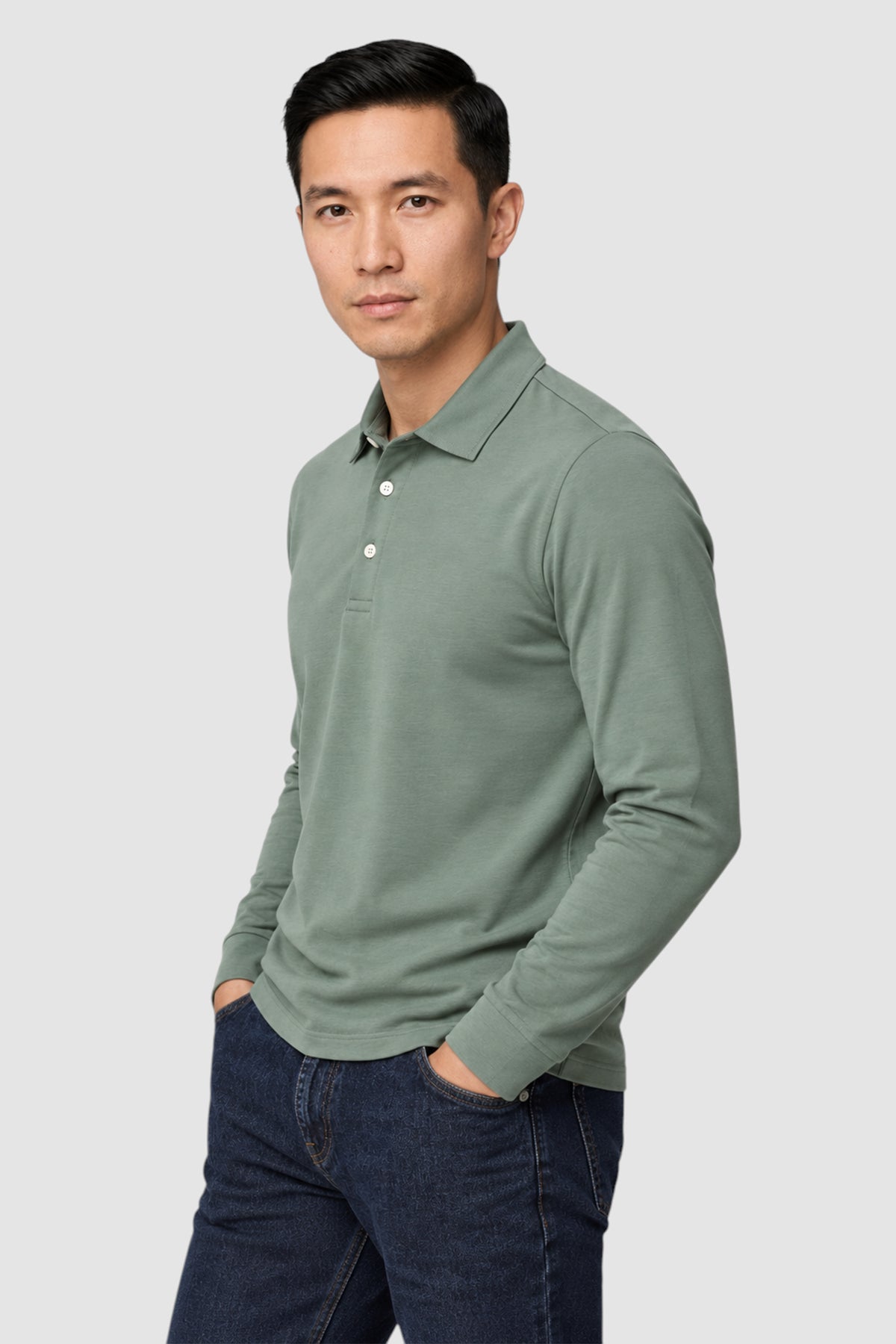 SetaTouch Essential Cotton Long Sleeve Polo