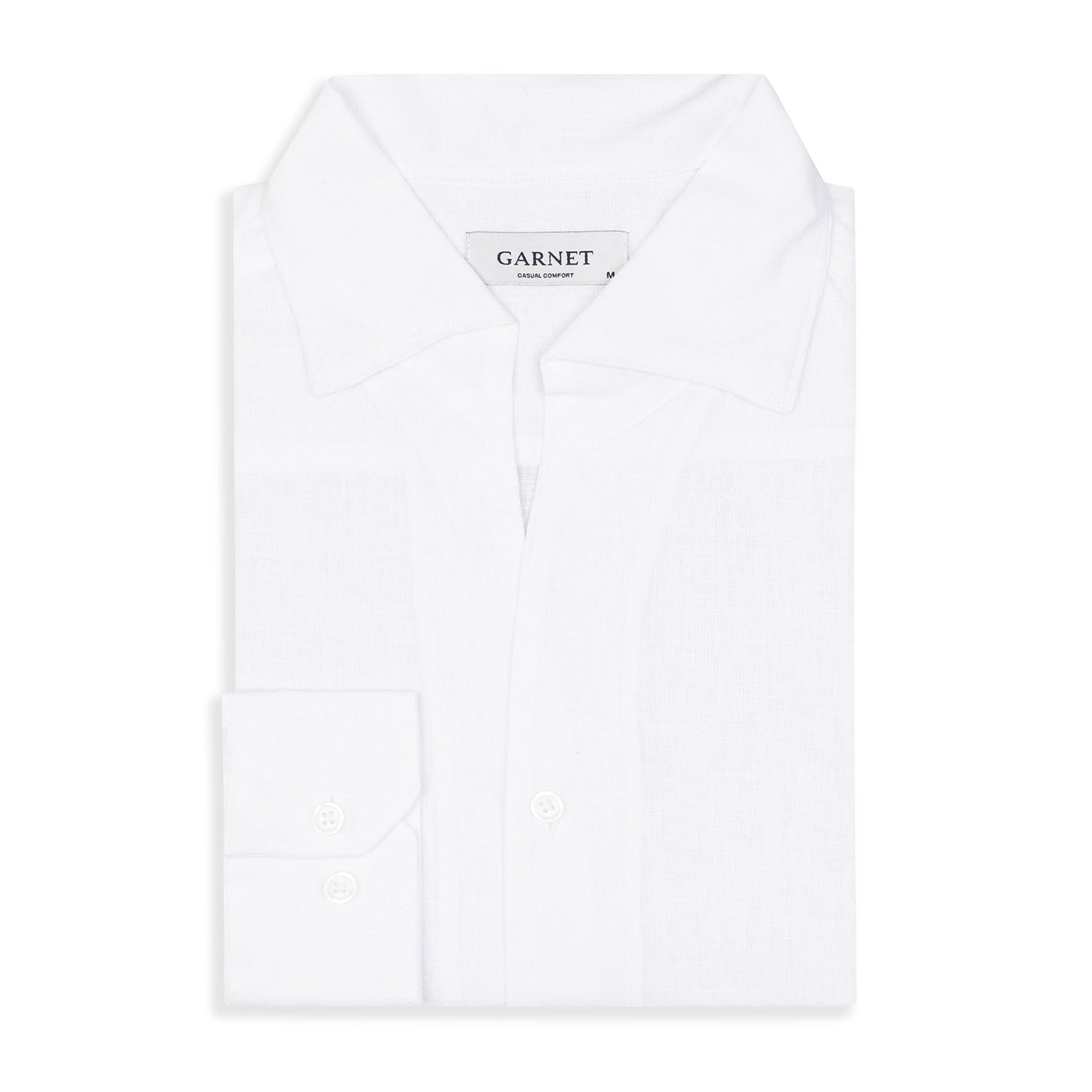 Roll Up Collar Linen Blend Shirt