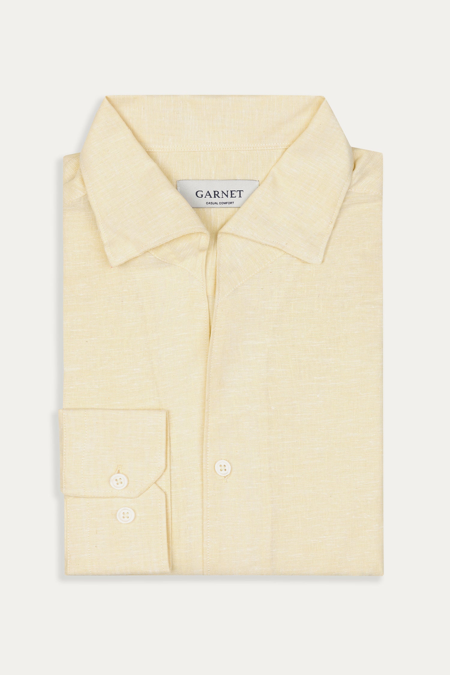 Roll Up Collar Linen Blend Shirt