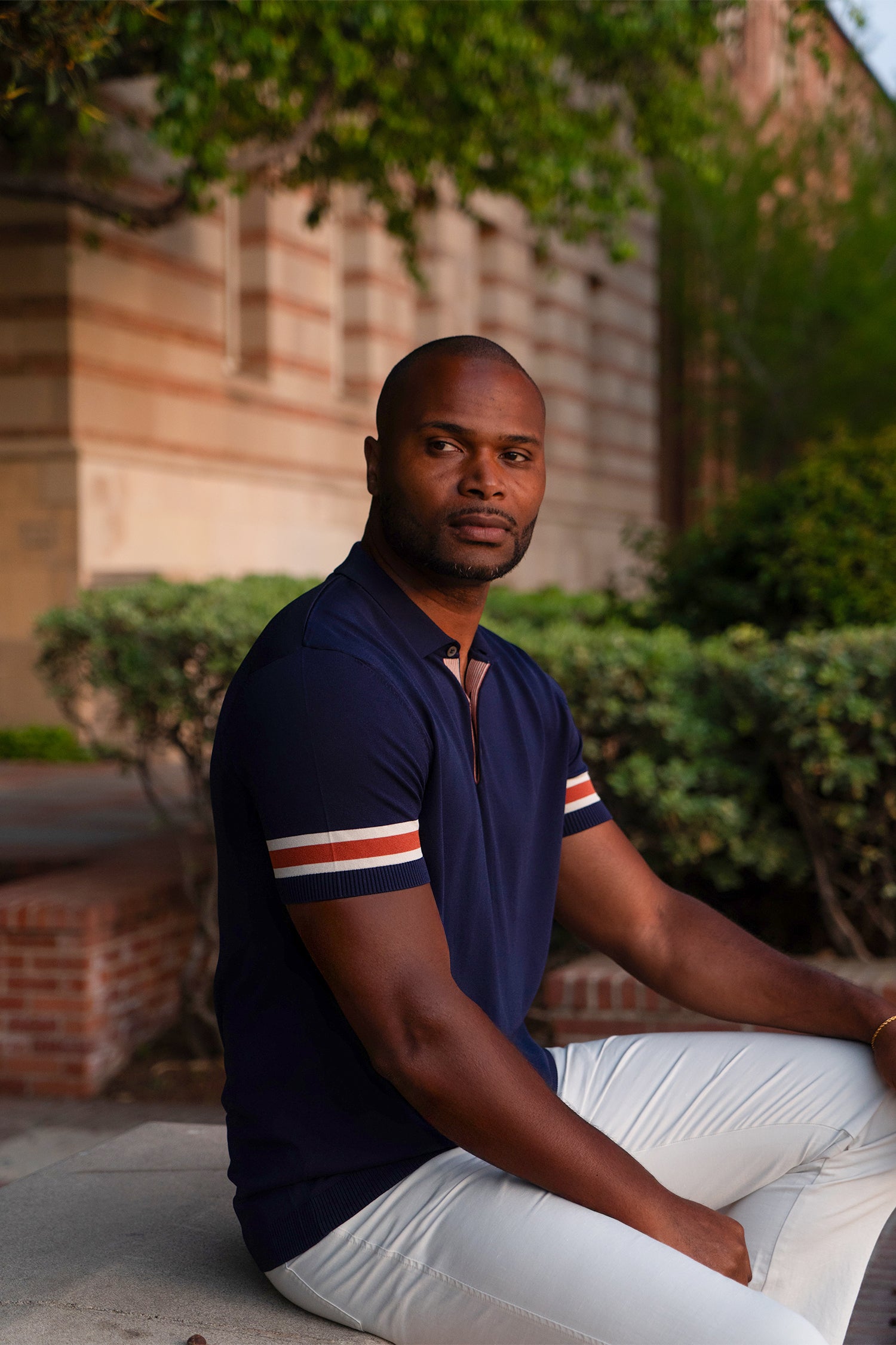 Stripe Sleeve Polo