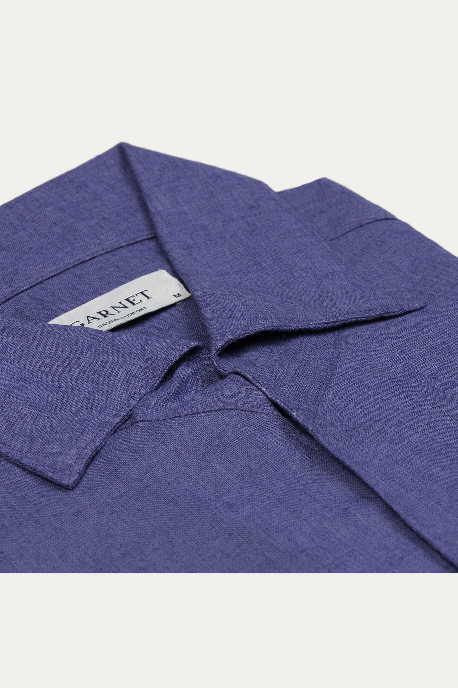 Roll Up Collar Linen Blend Shirt
