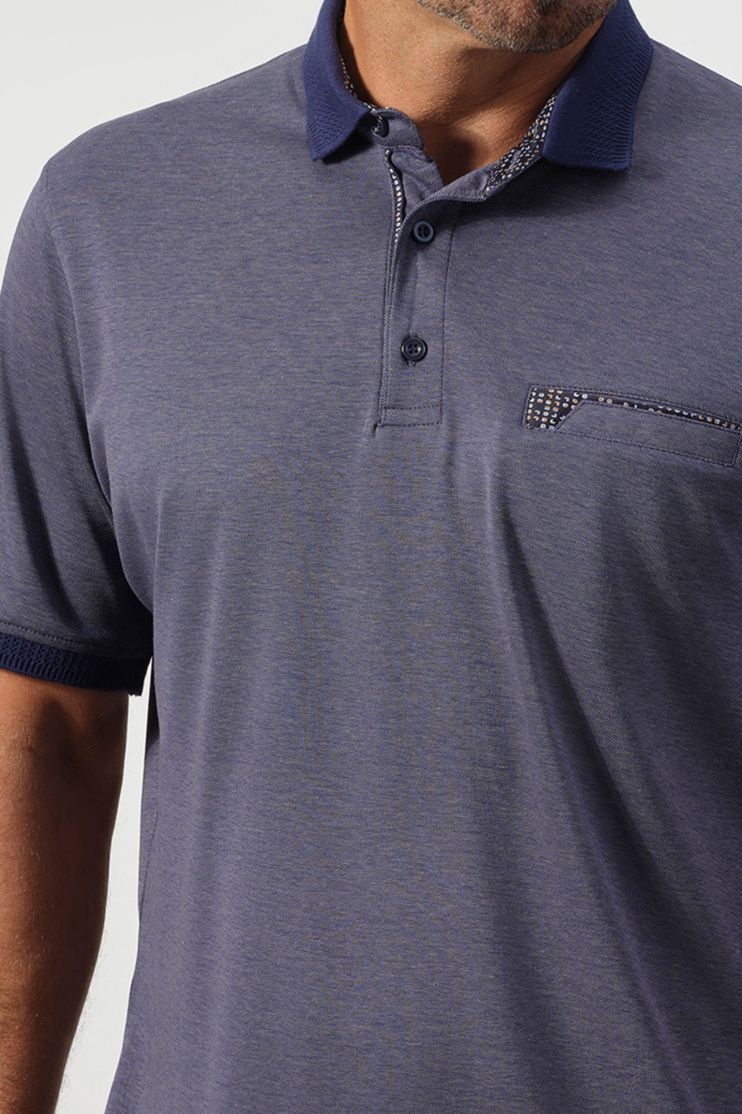 Contrast Collar Performance Knit Polo