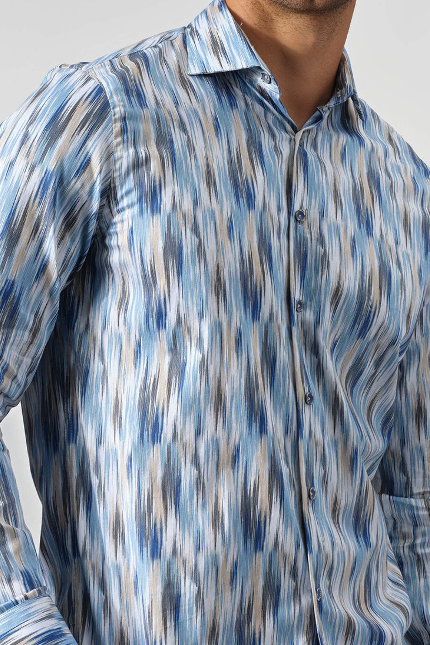 Abstract Brushstroke Cotton Shirt