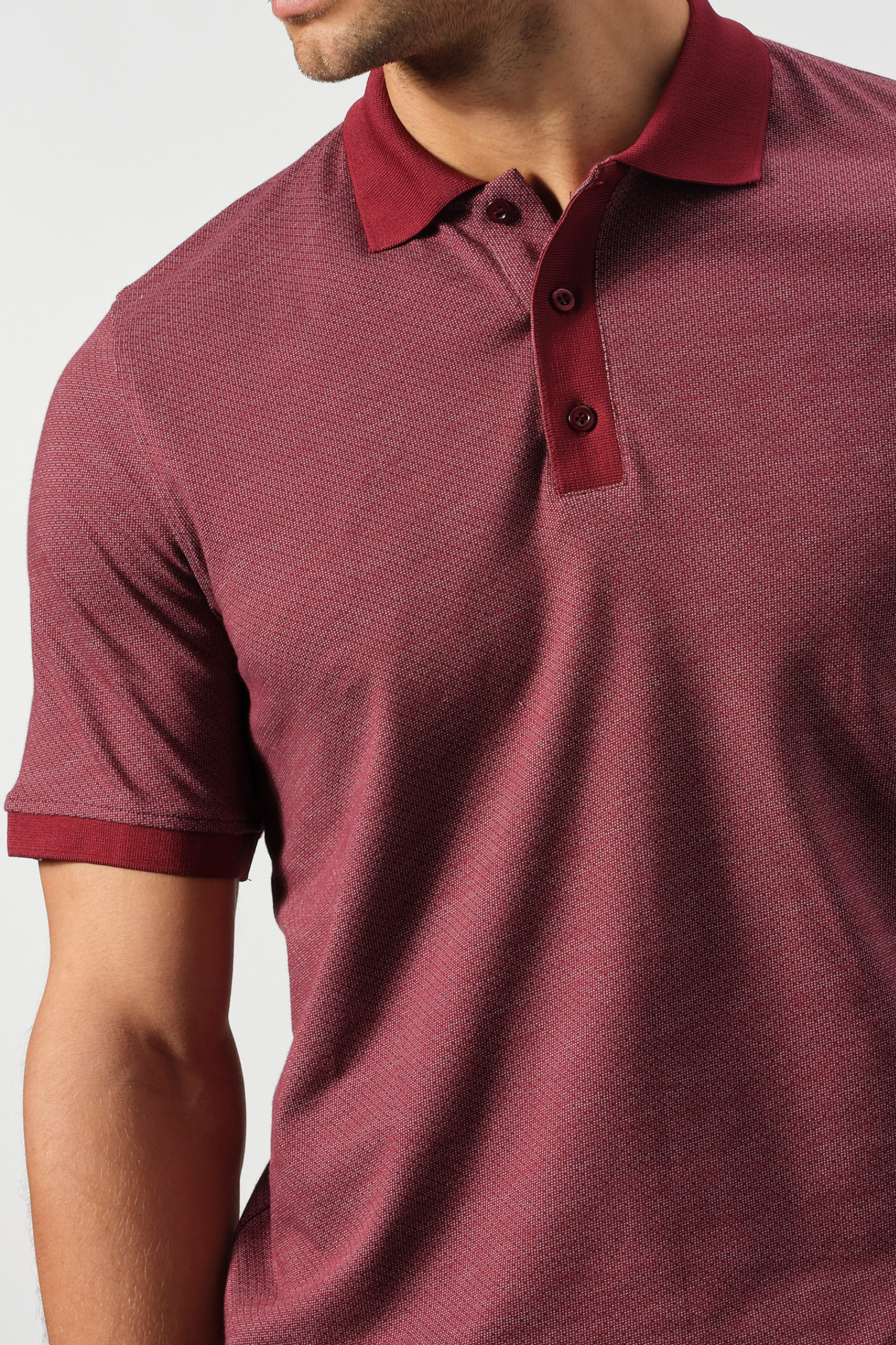 Textured Cotton Polo