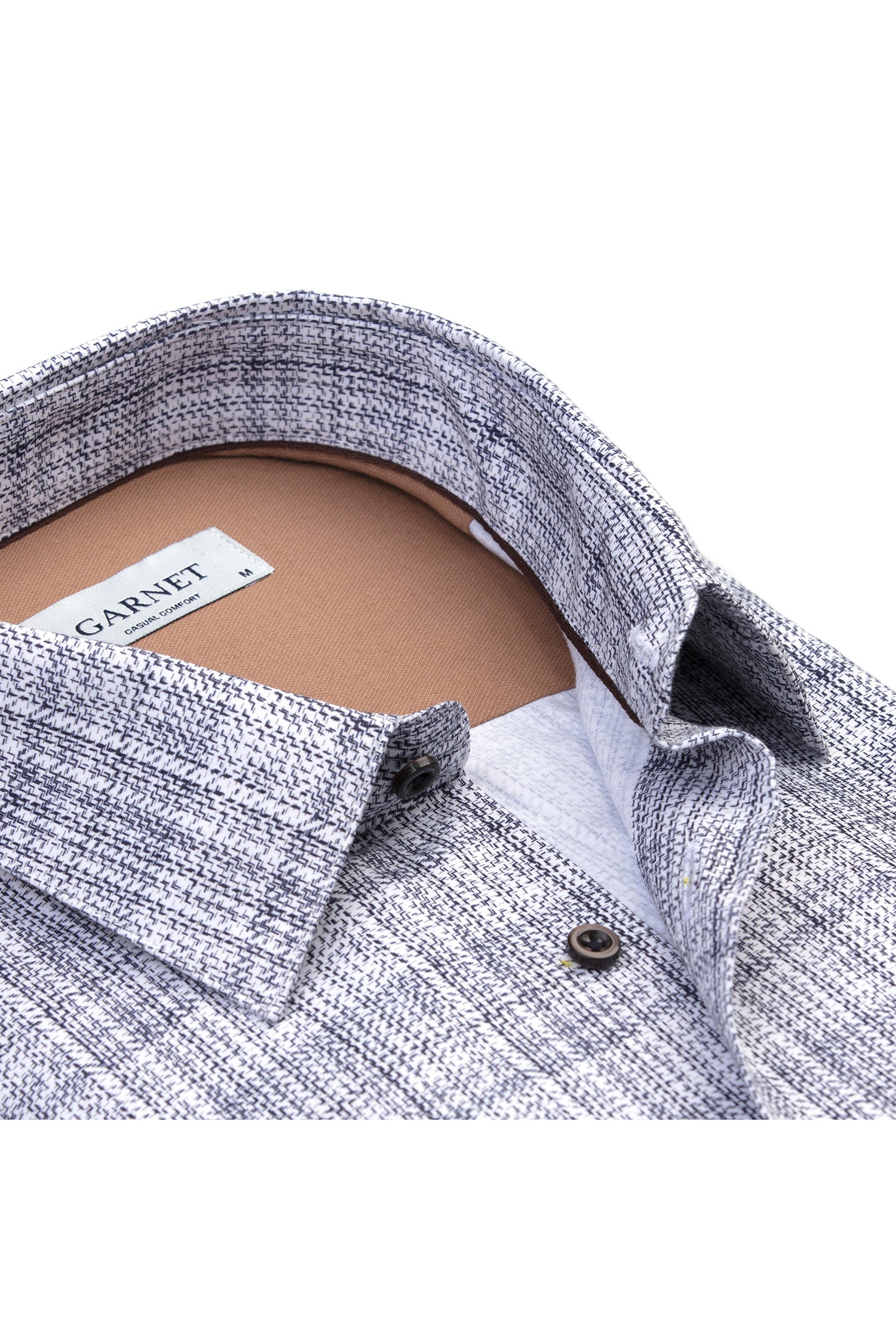 Brushstroke Print Stretch Cotton Shirt