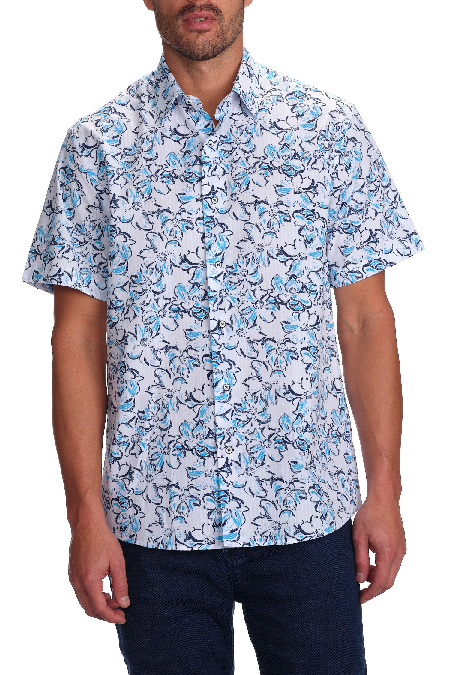 Abstract Floral Printed Shirt