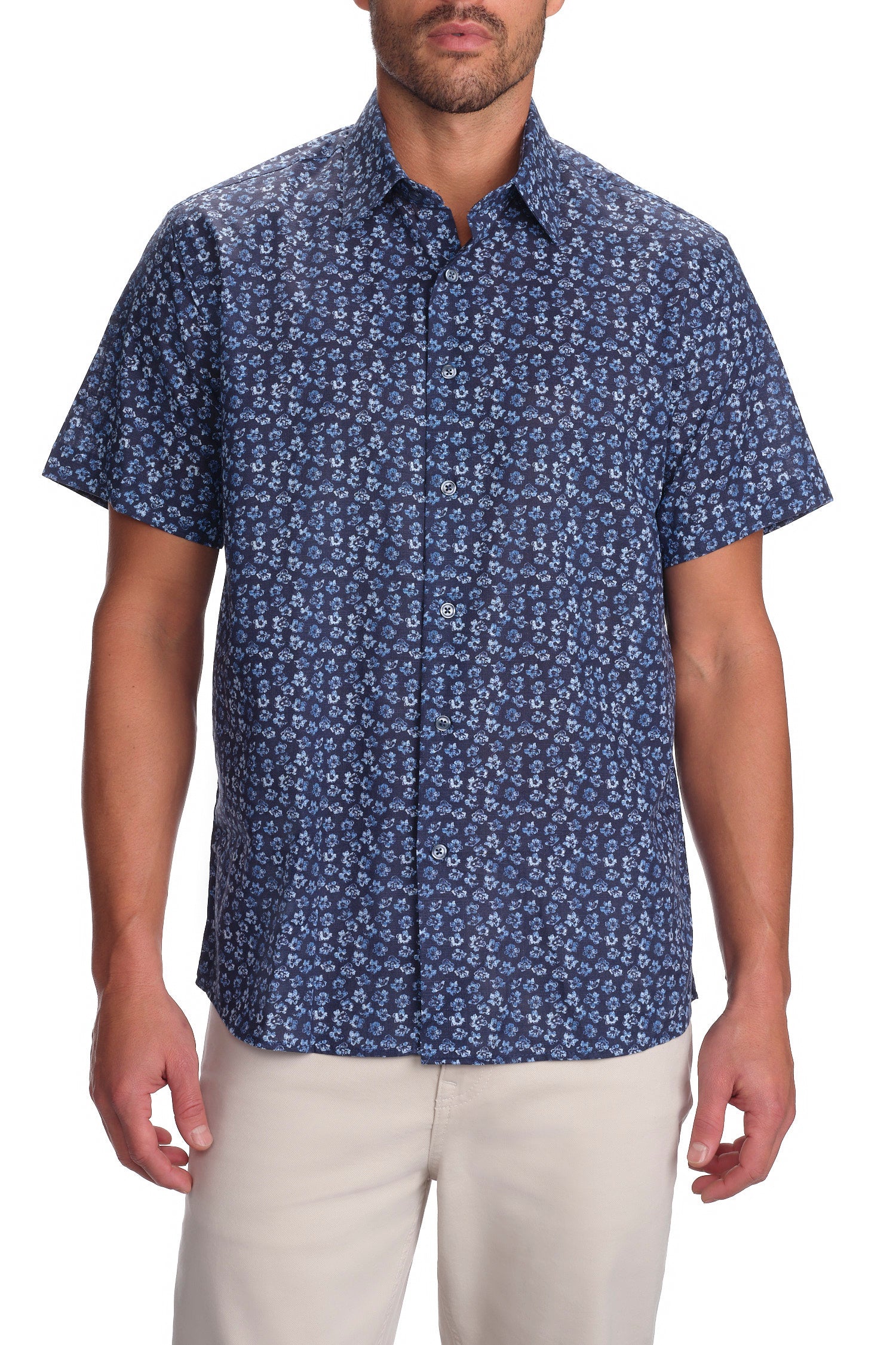 Printed Linen Blend Shirt