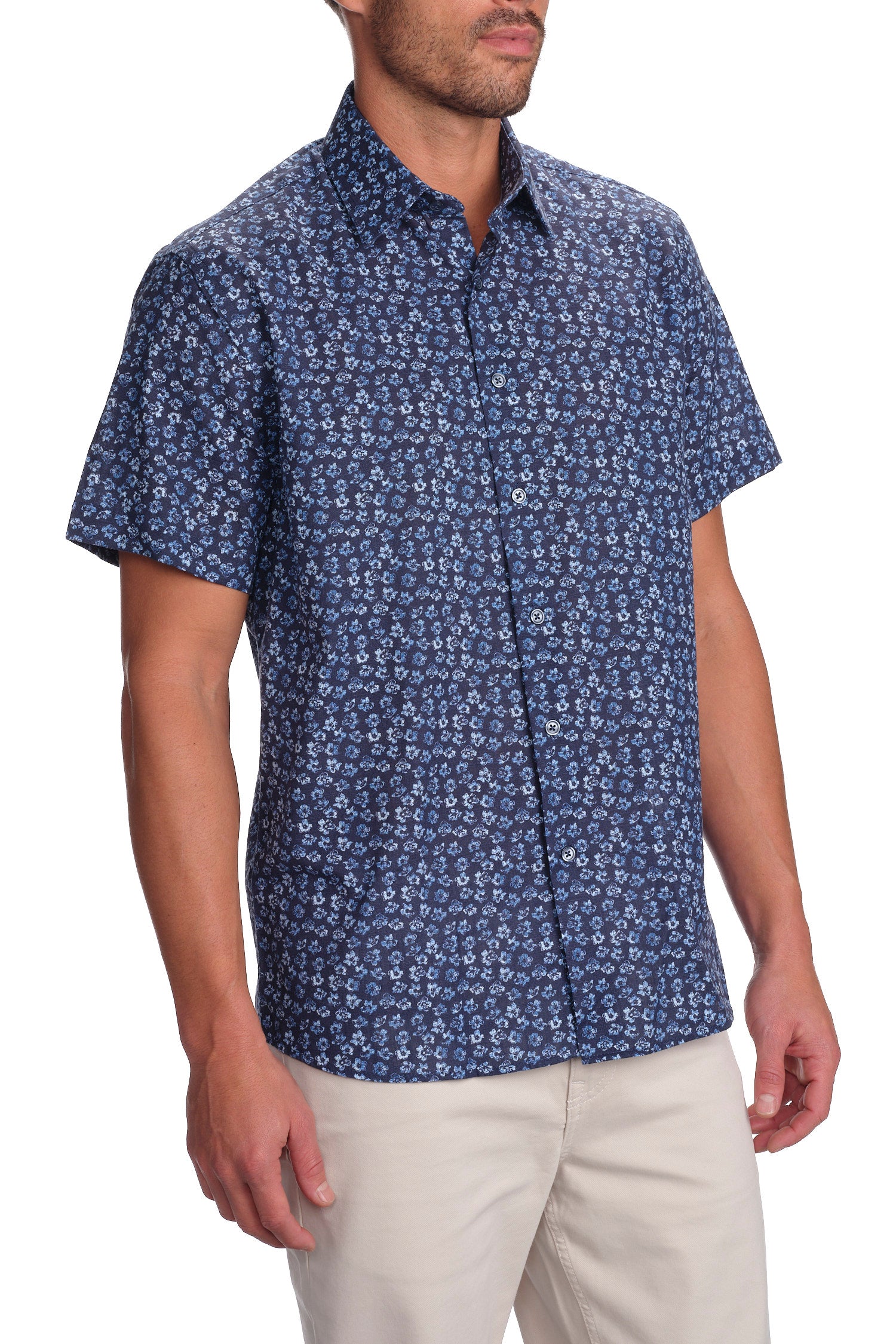 Printed Linen Blend Shirt