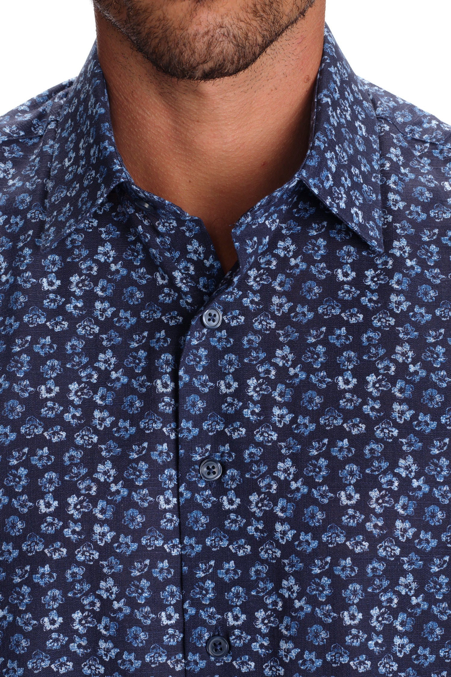 Printed Linen Blend Shirt